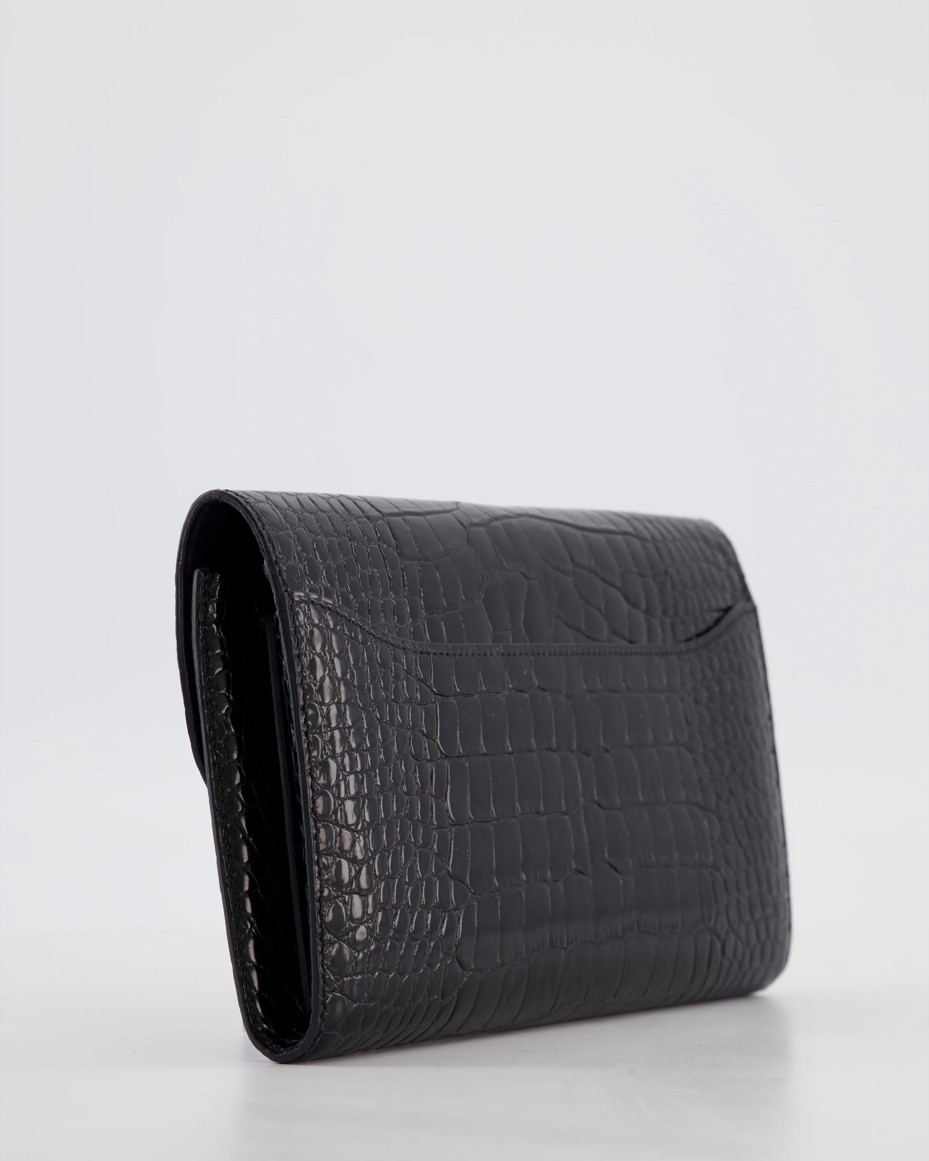 Hermès Constance Wallet in Noir Alligator with Palladium Hardware - Image 12