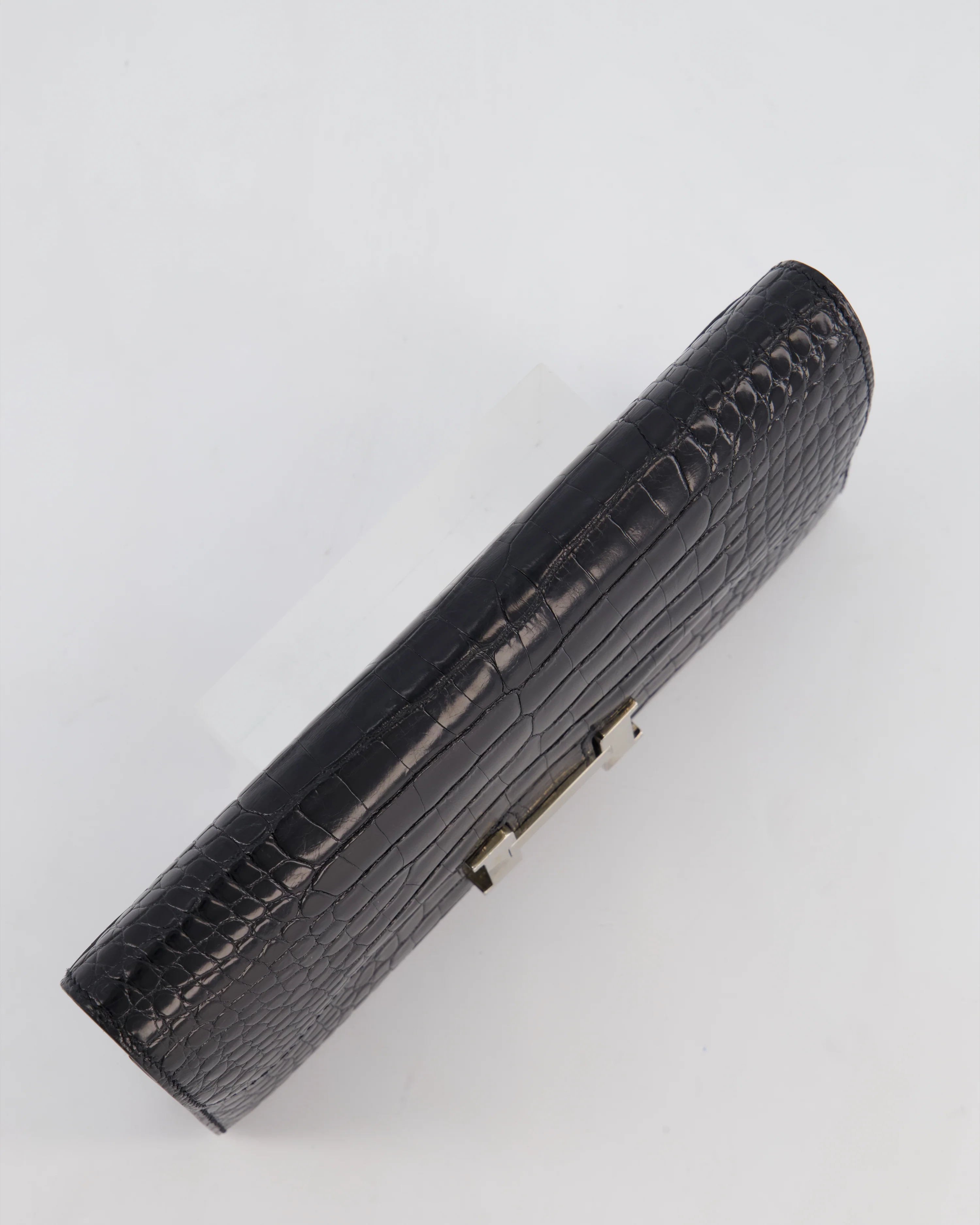 Hermès Constance Wallet in Noir Alligator with Palladium Hardware - Image 13