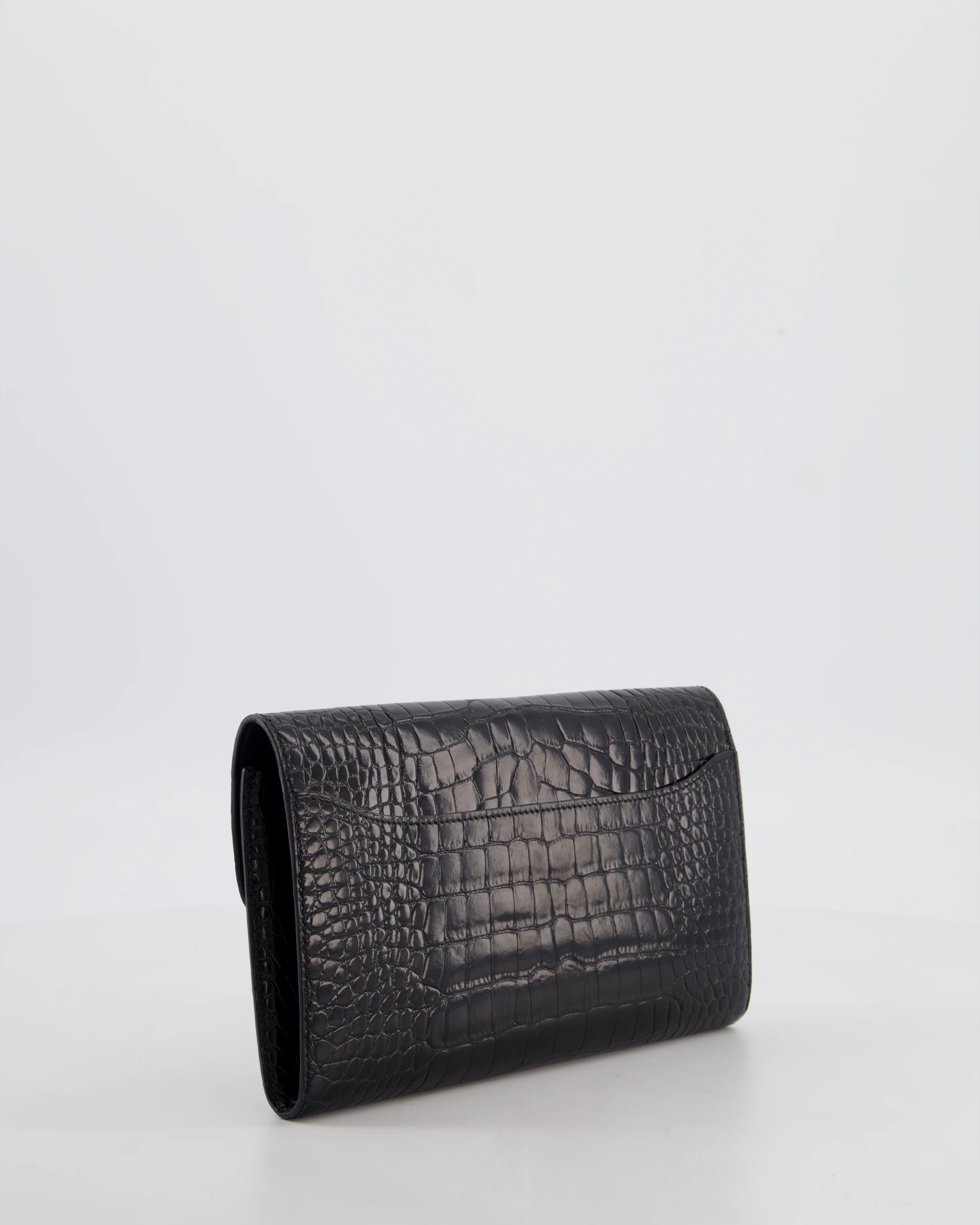 Hermès Constance Wallet in Noir Alligator with Palladium Hardware - Image 6