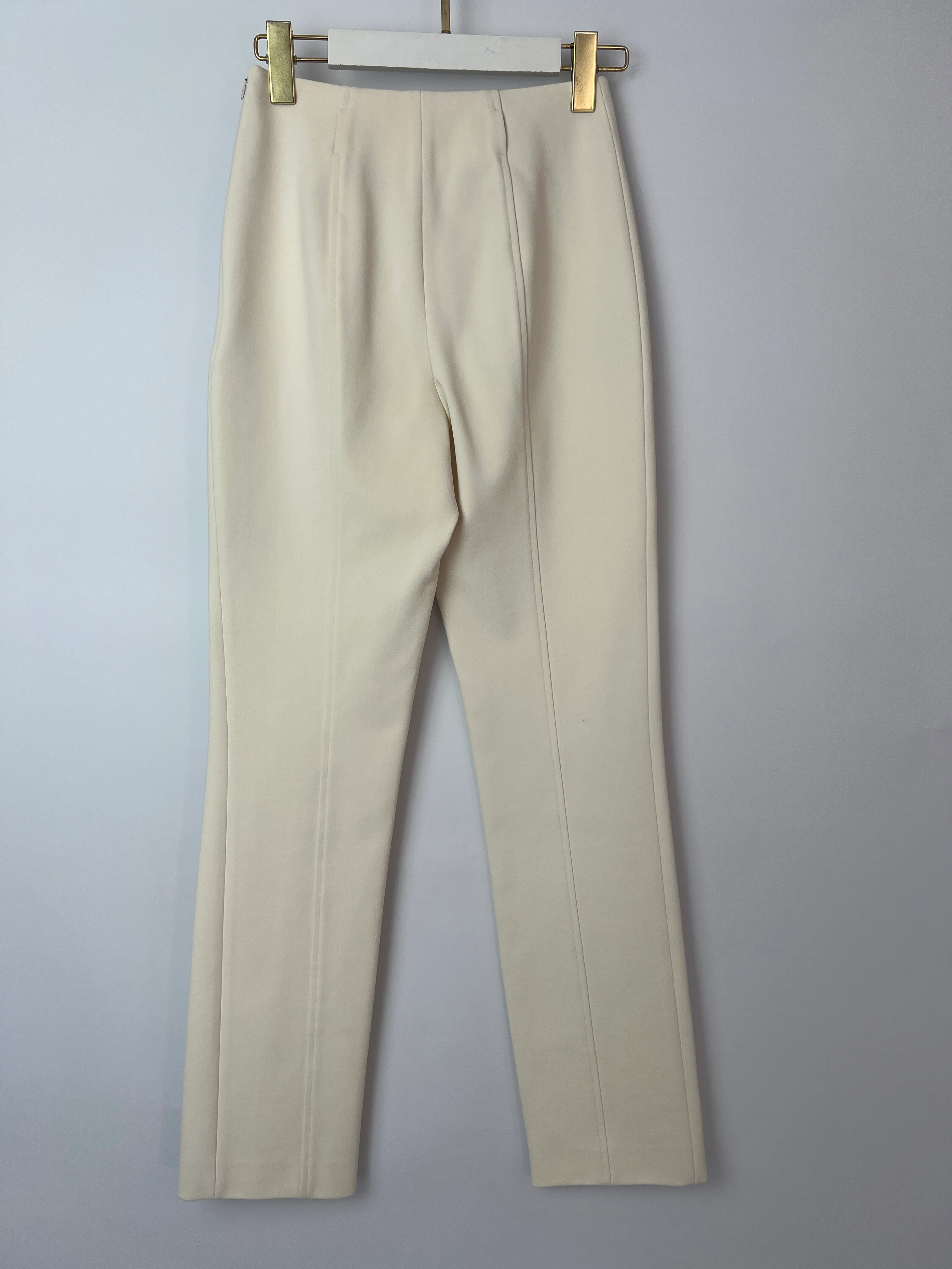 Hermès Cream Riding Trousers with Stitching Detail FR 34 (UK 6) - Image 9