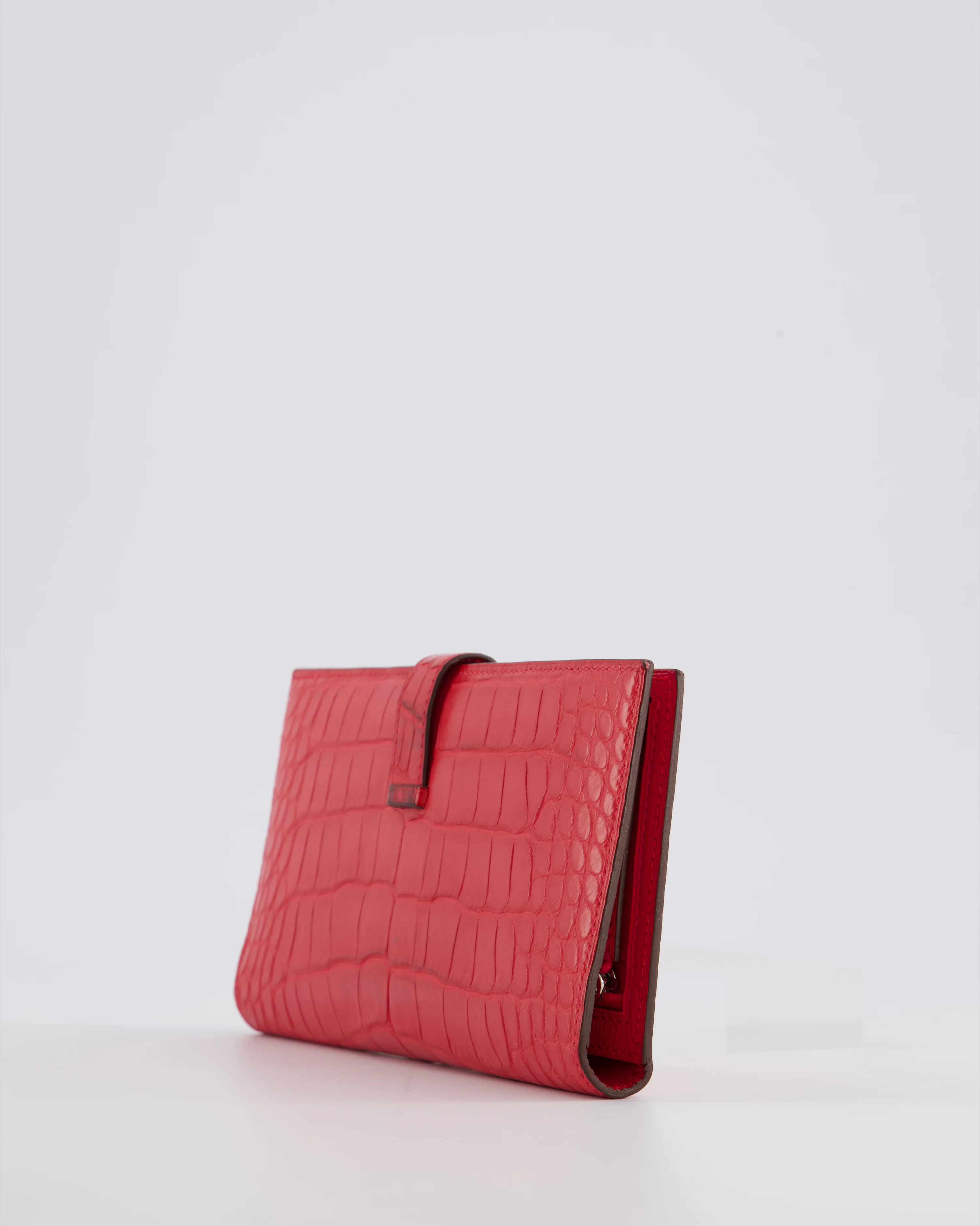 Hermès Bearn Wallet in Bougainvillea with Palladium Hardware - Image 12