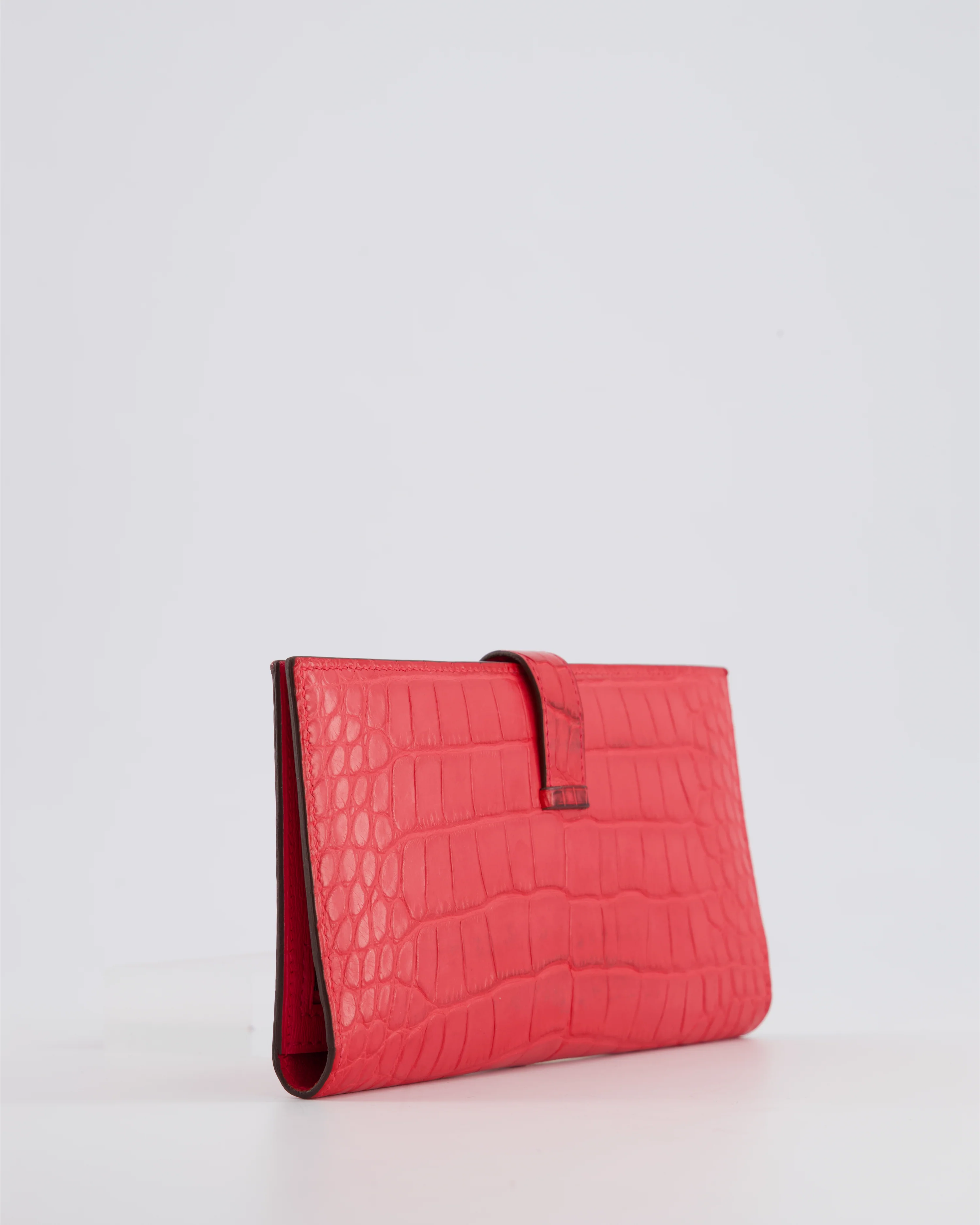 Hermès Bearn Wallet in Bougainvillea with Palladium Hardware - Image 13