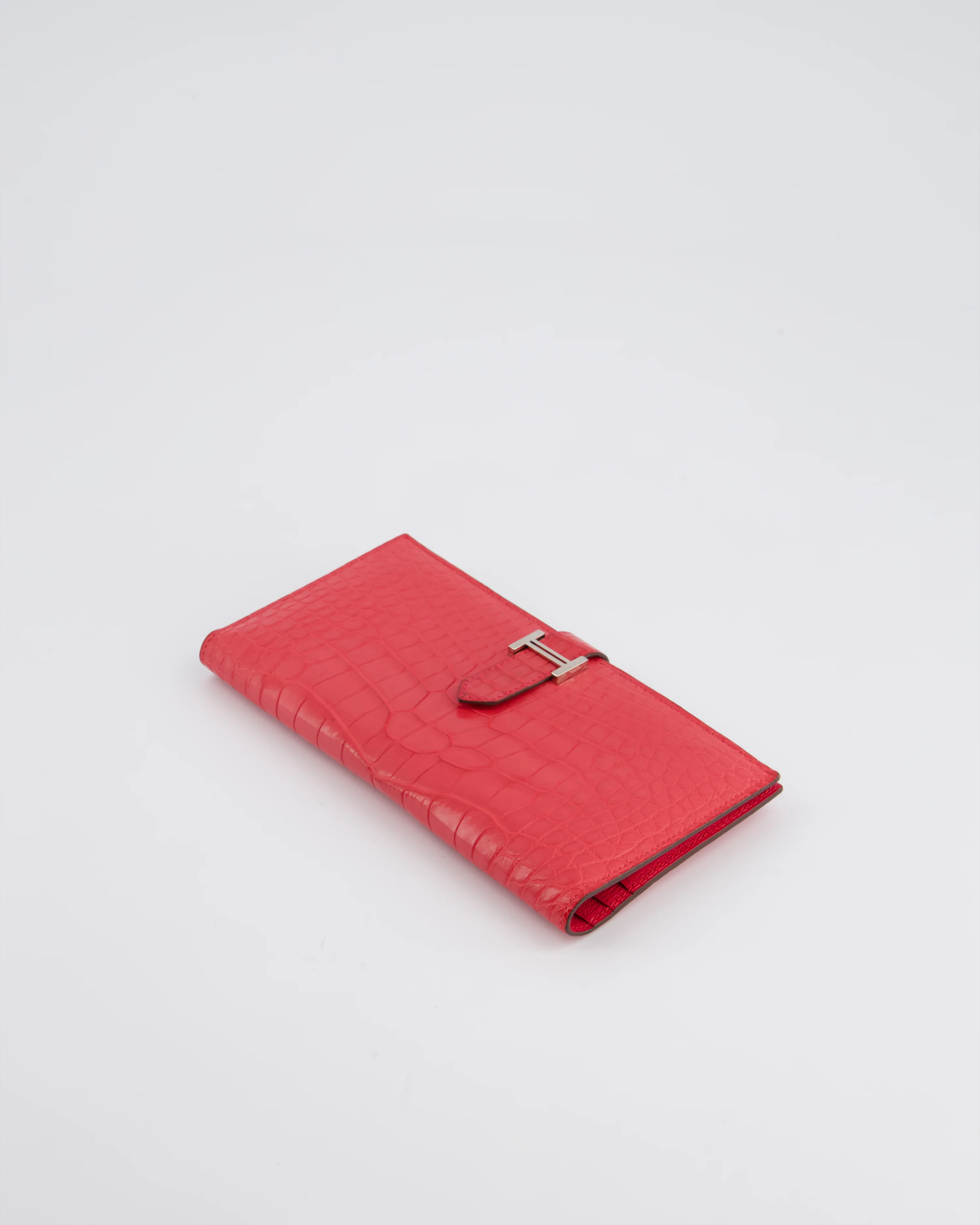 Hermès Bearn Wallet in Bougainvillea with Palladium Hardware - Image 17