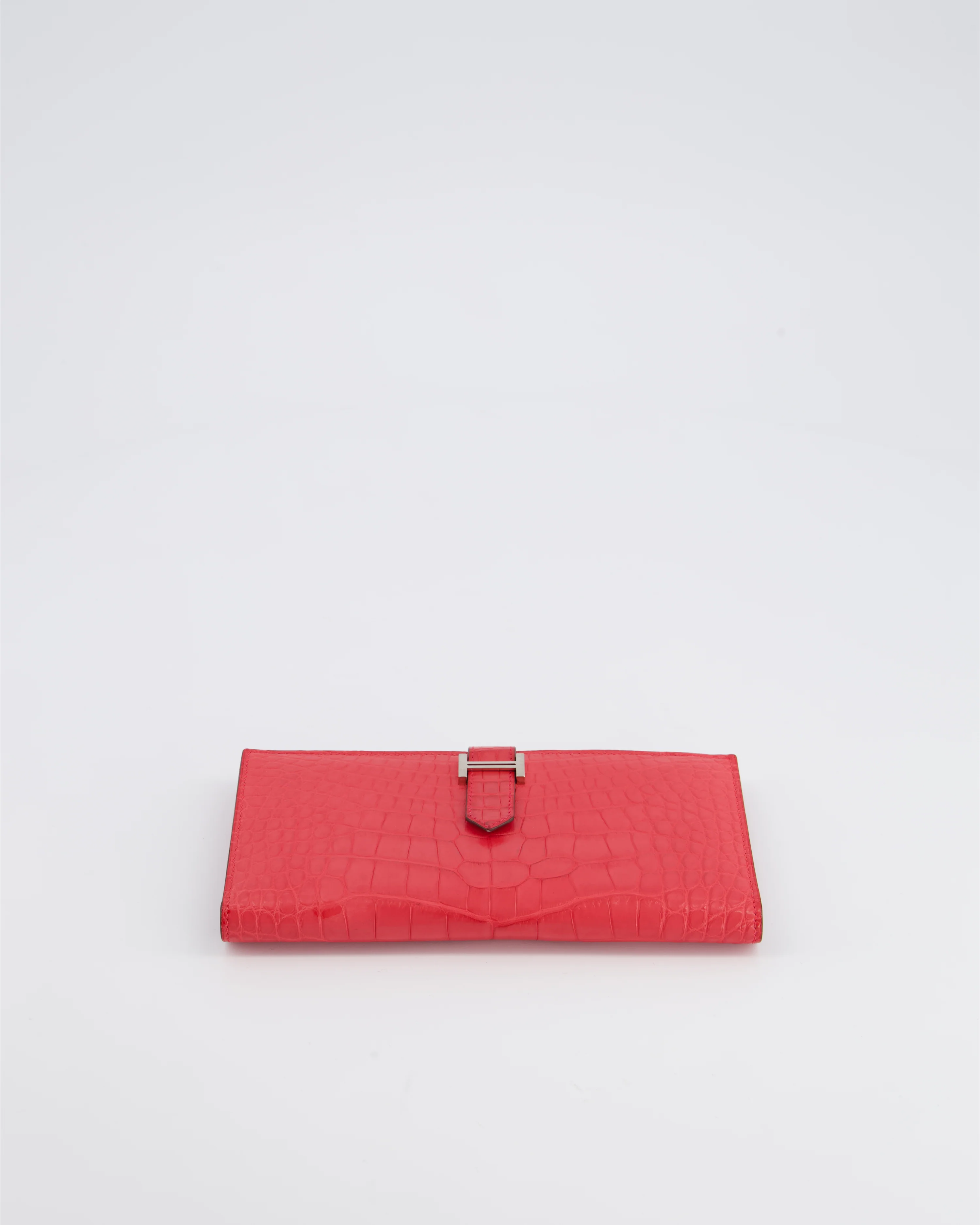Hermès Bearn Wallet in Bougainvillea with Palladium Hardware - Image 18