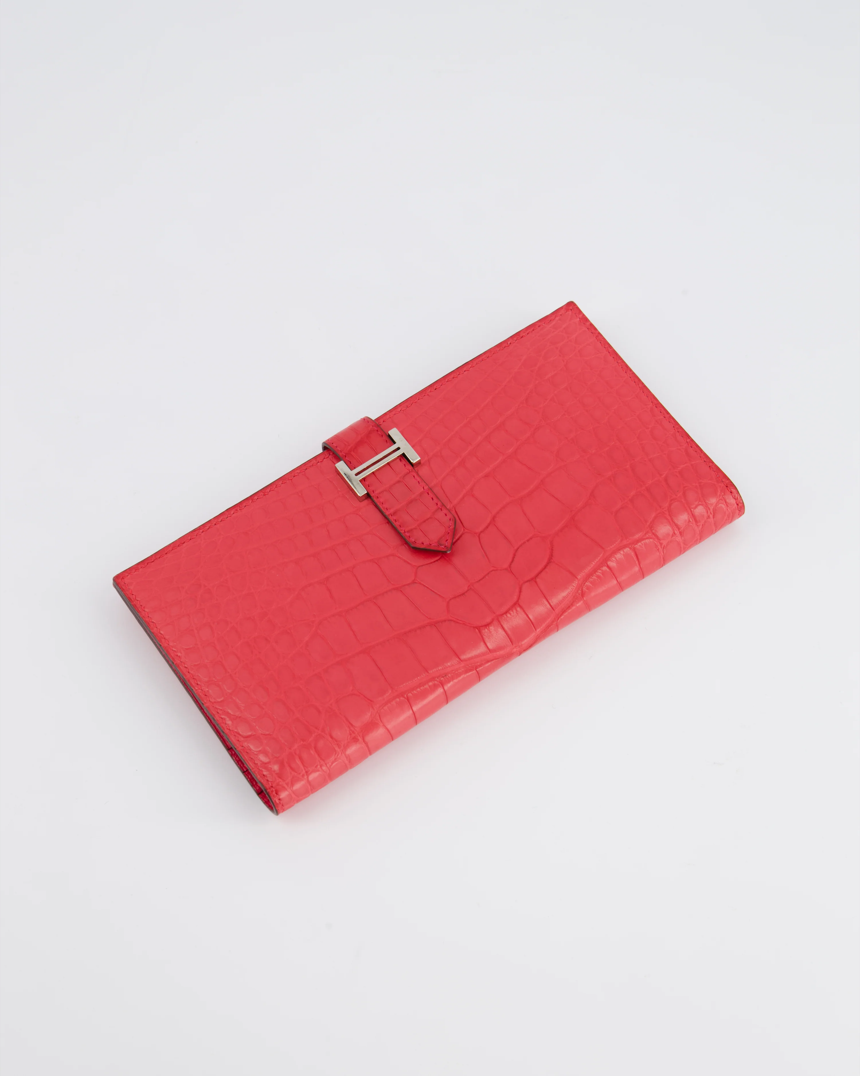 Hermès Bearn Wallet in Bougainvillea with Palladium Hardware - Image 20