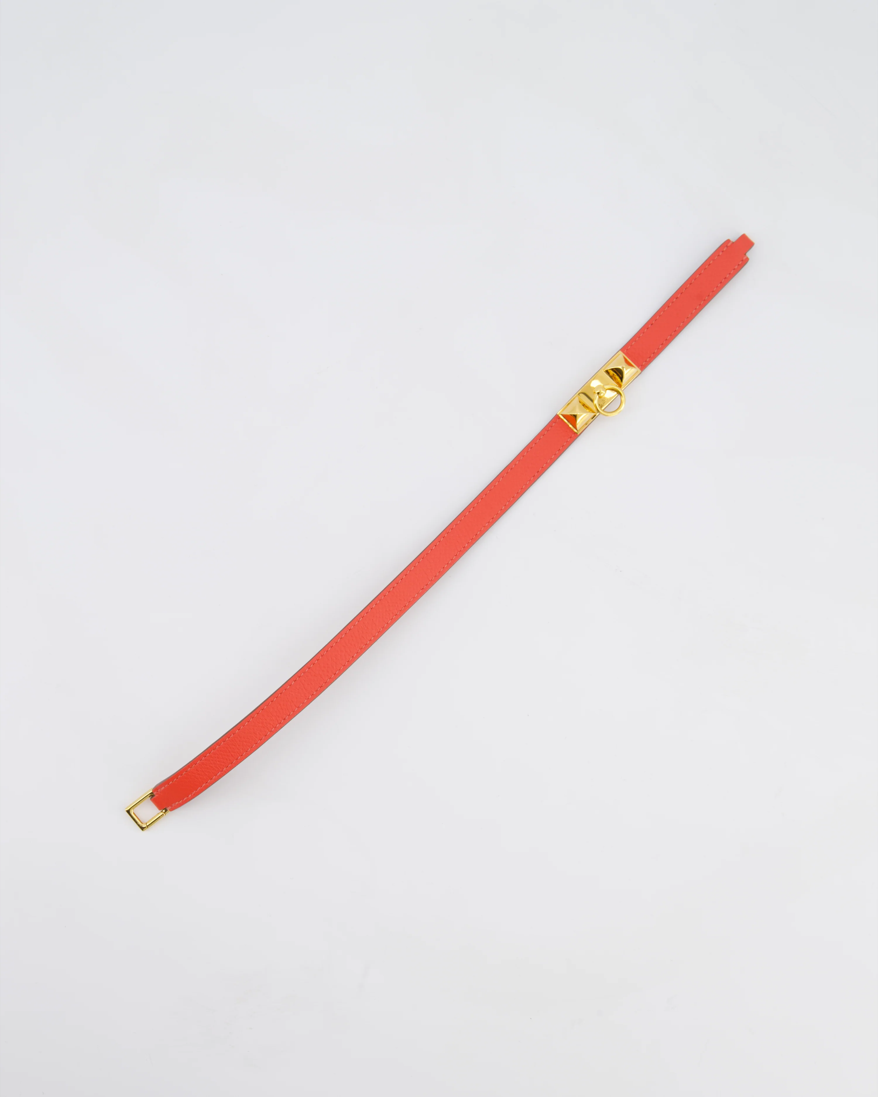 Hermès Double Tour Bracelet in Rose Jaipur Epsom Leather with Gold Hardware - Image 7