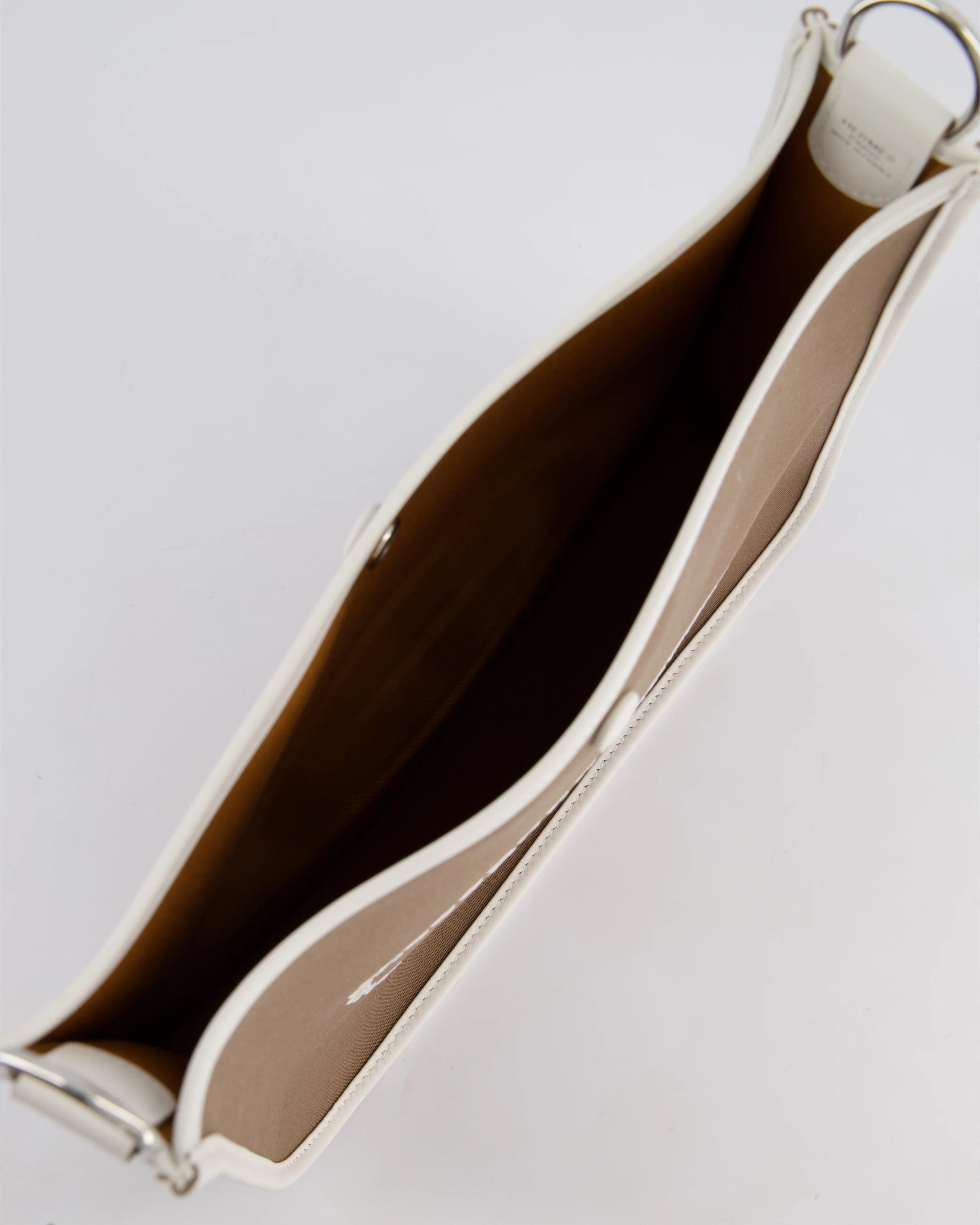 Hermes Evelyne 29 in Neo Etoupe Canvas and White with Palladium Hardware - Image 17