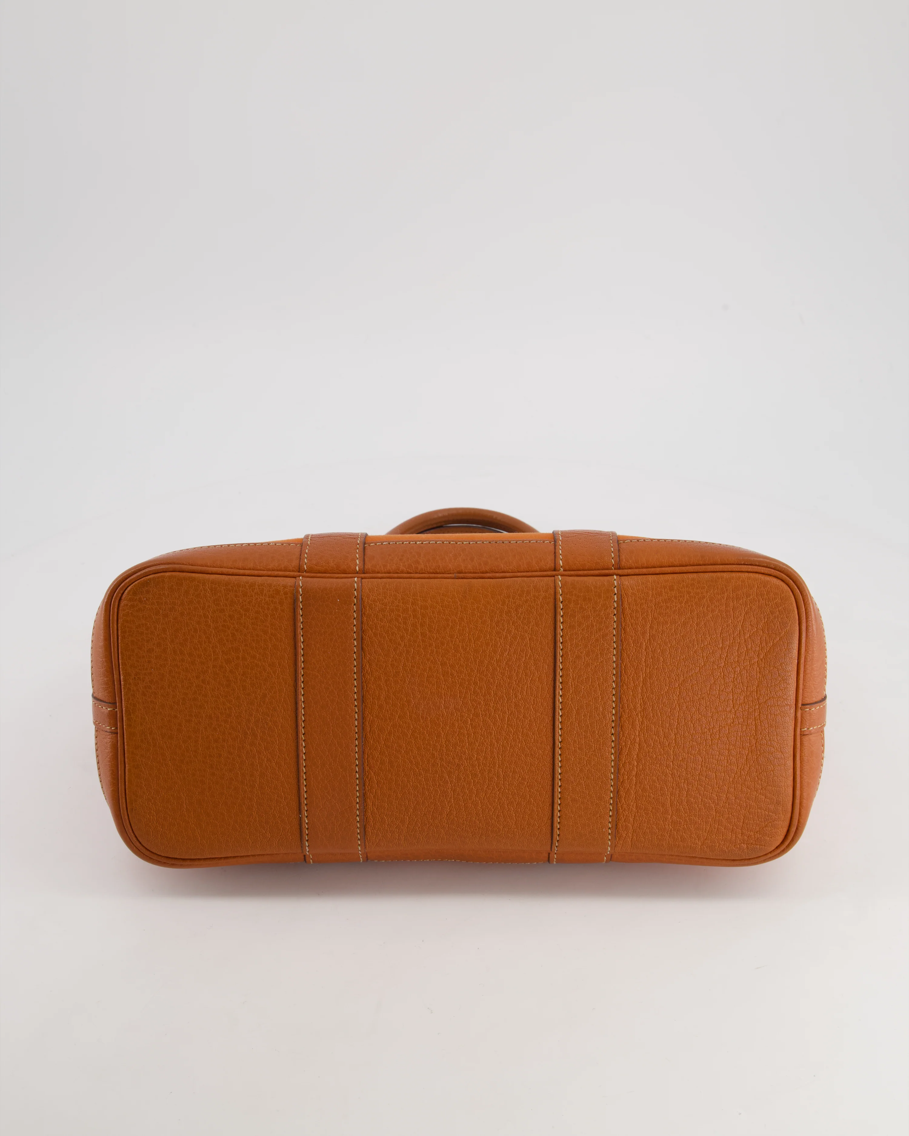 Hermès Garden Party 30cm Bag in Potiron Orange Canvas and Terre Battue Negonda Leather with Palladium Hardware - Image 19