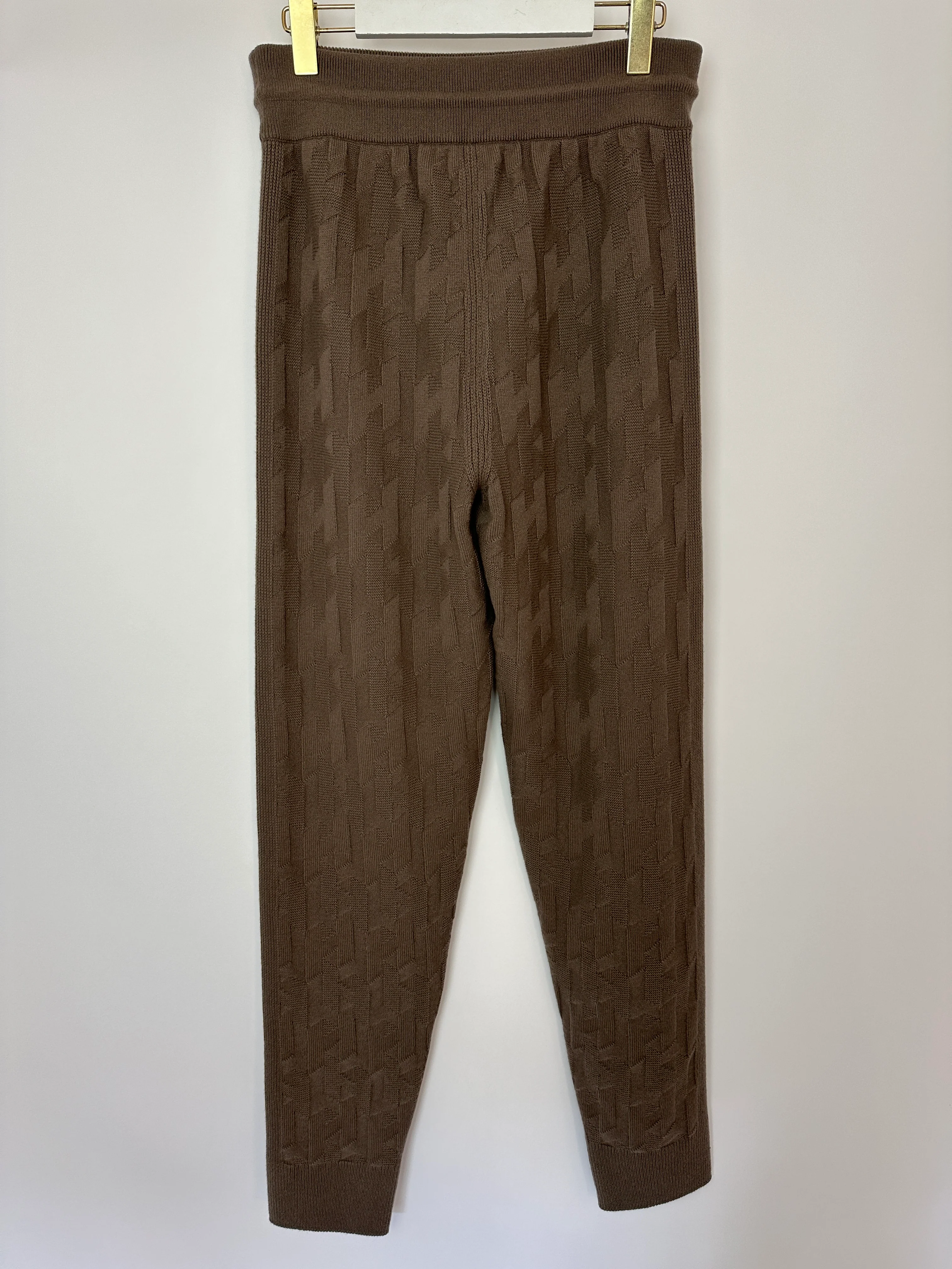 Hermes "H" Wool Jogging Pants In Gris/Etoupe Size FR 40 (UK 12) - Image 6