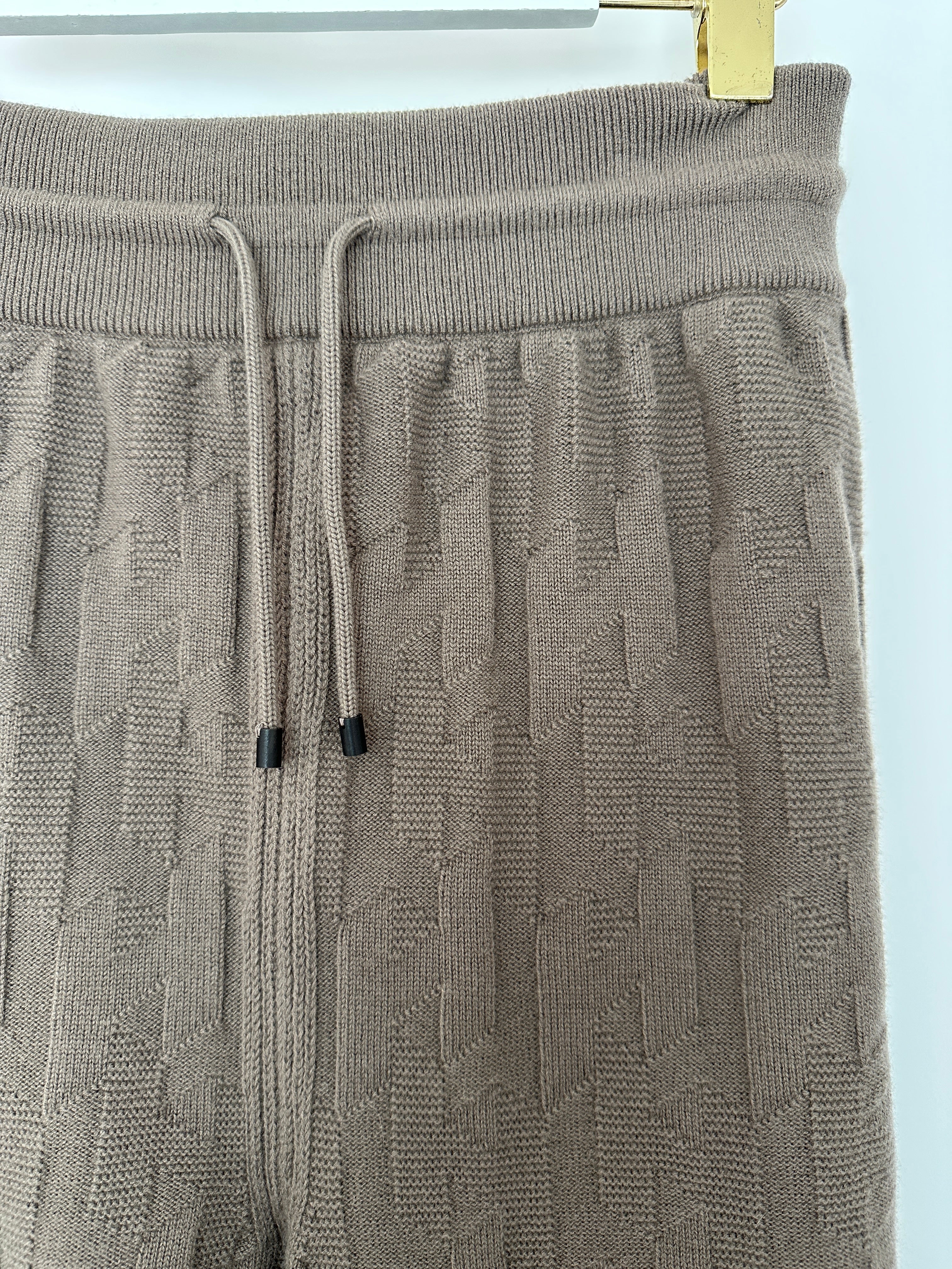 Hermes "H" Wool Jogging Pants In Gris/Etoupe Size FR 40 (UK 12) - Image 7