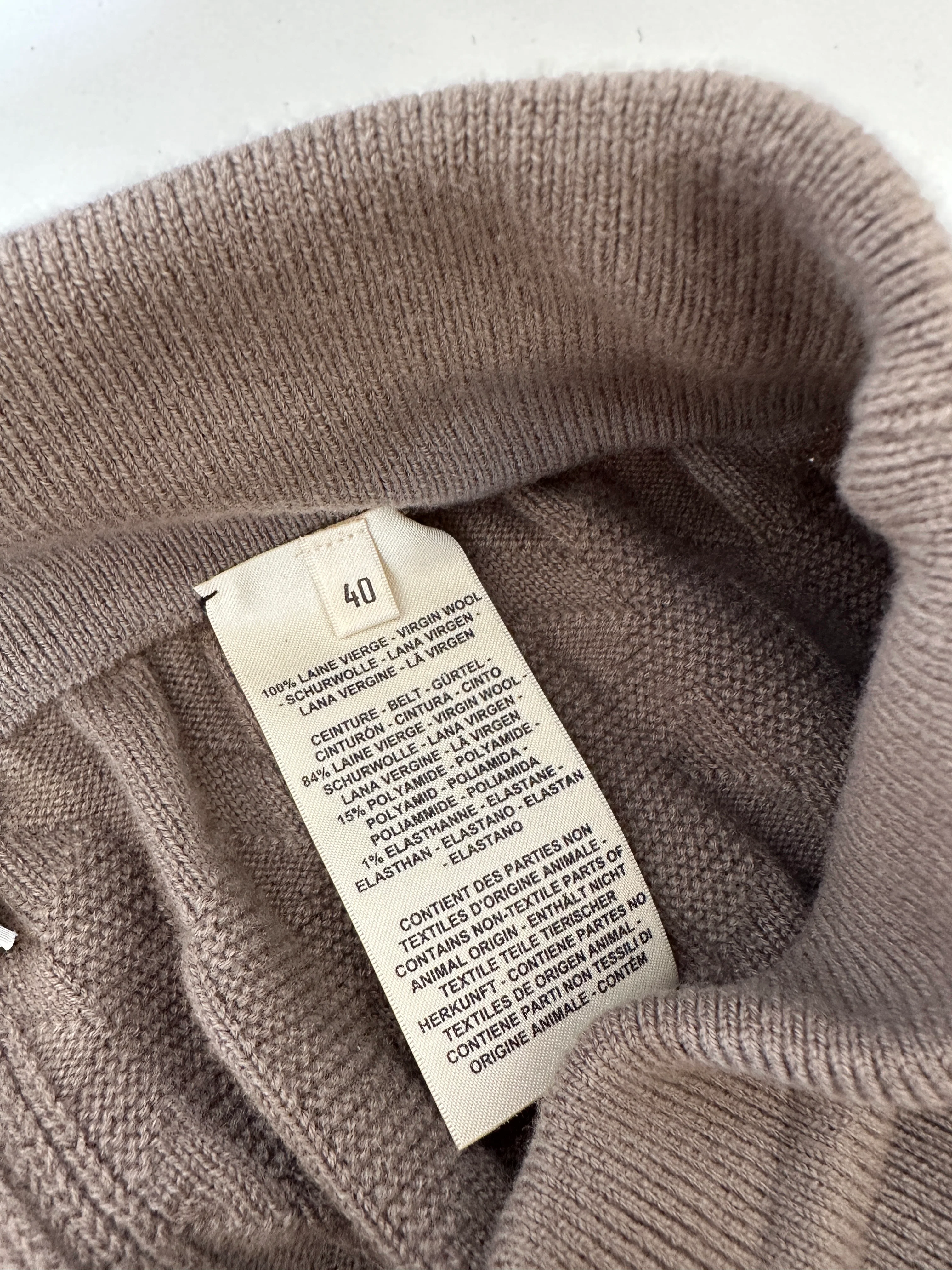 Hermes "H" Wool Jogging Pants In Gris/Etoupe Size FR 40 (UK 12) - Image 9