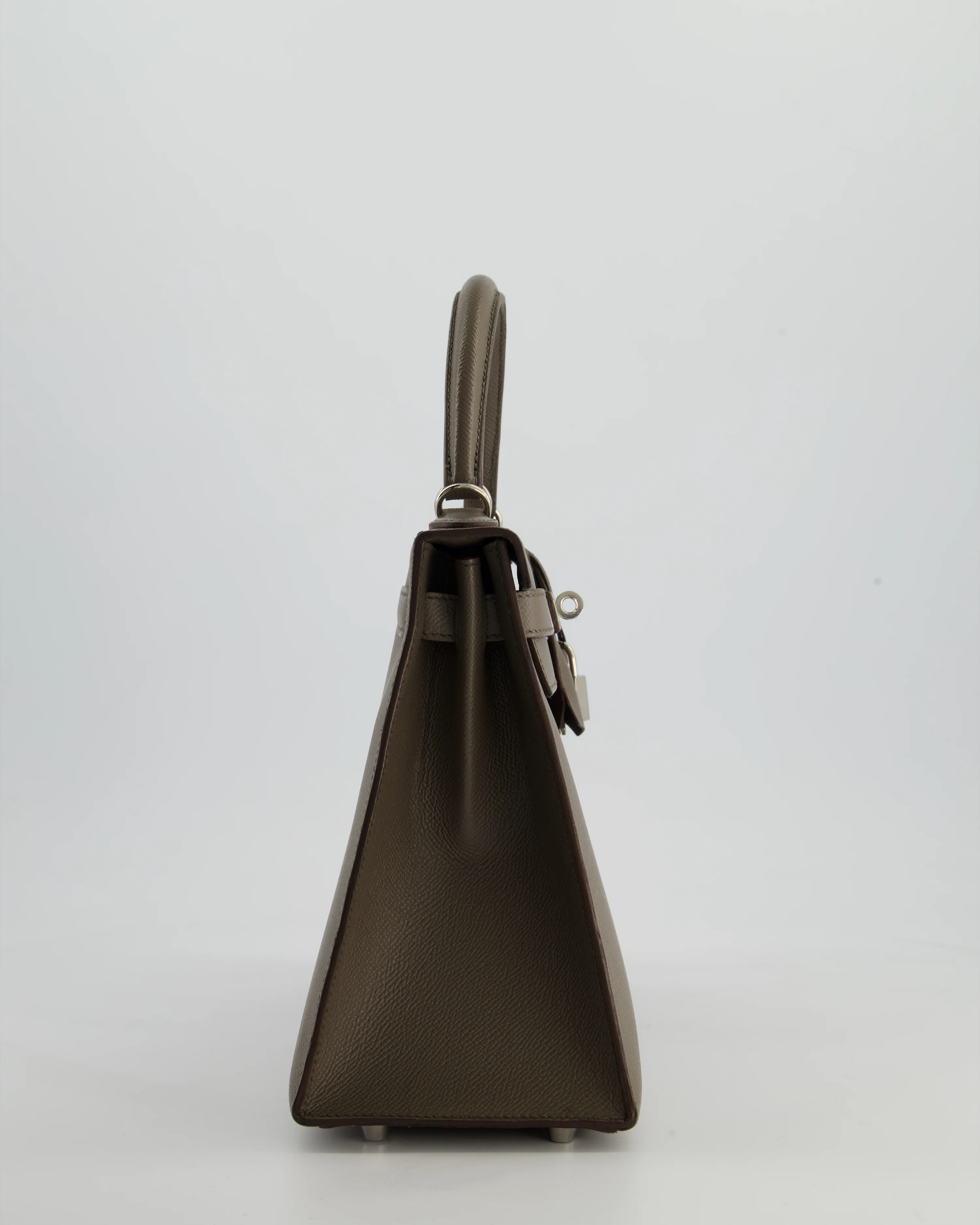 Hermès HSS Kelly 28 Sellier Bag in Gris Etain Espom Leather with Palladium Hardware - Image 5