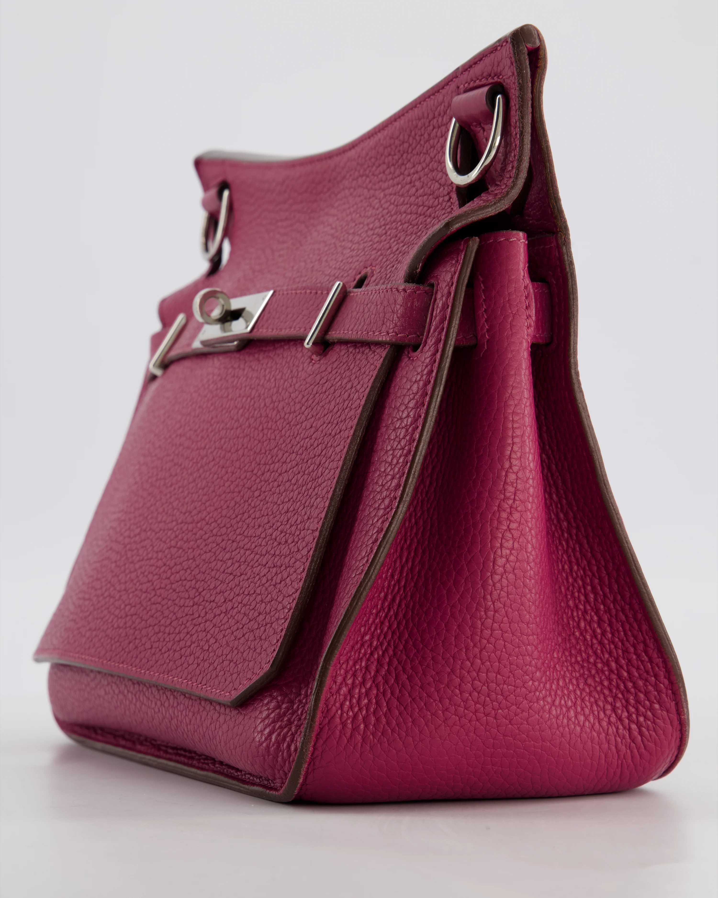 Hermès Jypsiere 28 Bag in Tosca Clemence Leather with Palladium Hardware - Image 12