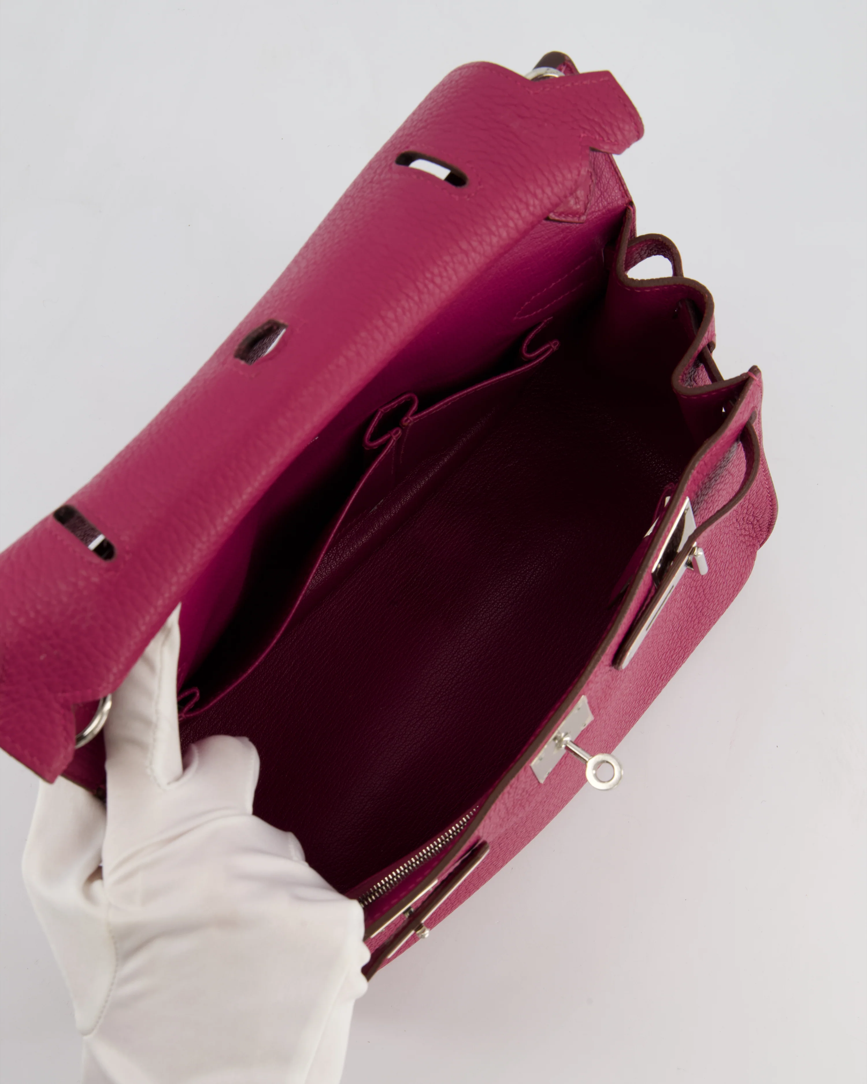 Hermès Jypsiere 28 Bag in Tosca Clemence Leather with Palladium Hardware - Image 20