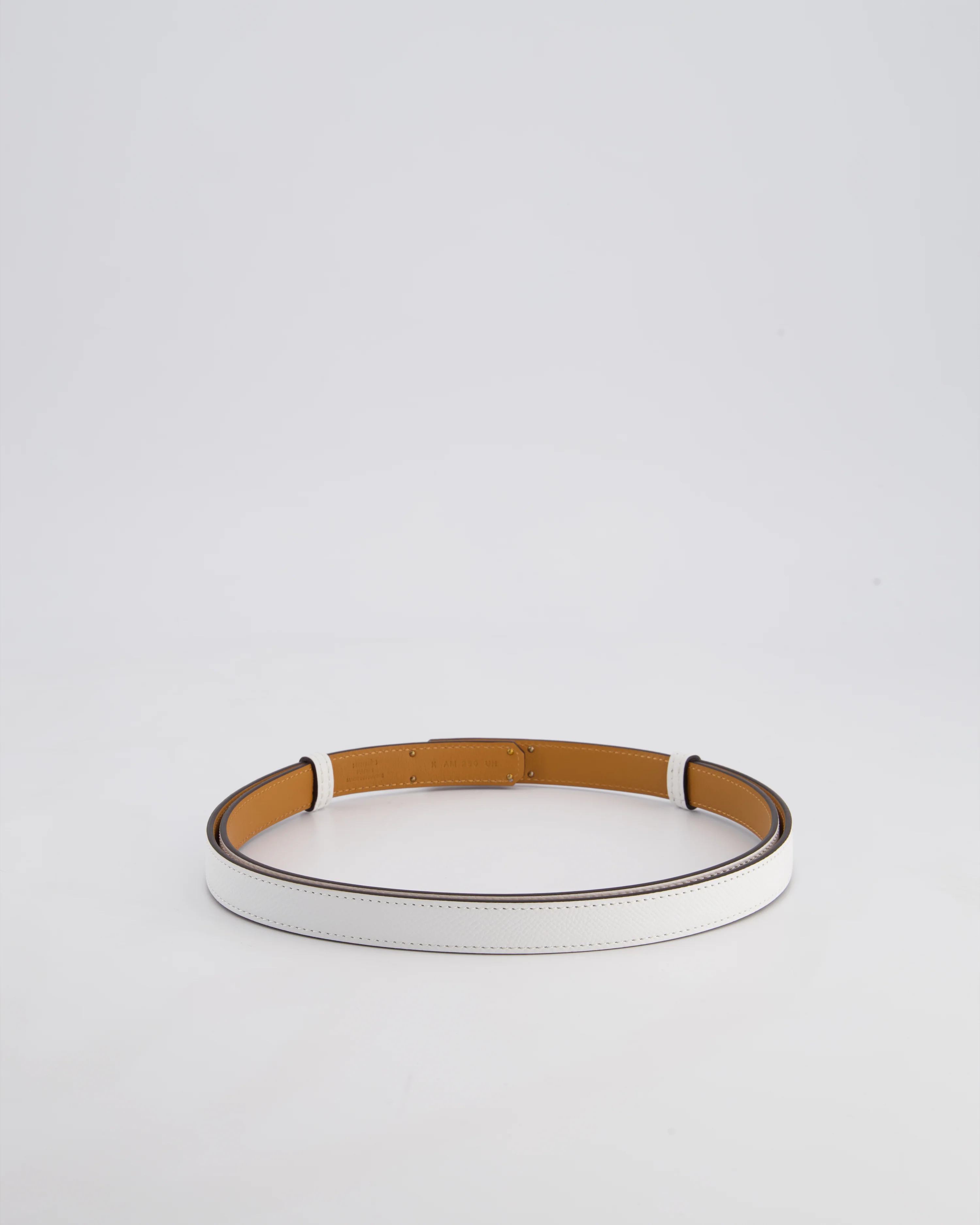 Hermès Kelly 18 Belt in Blanc Leather with Rose Gold Hardware RRP £990 - Image 6