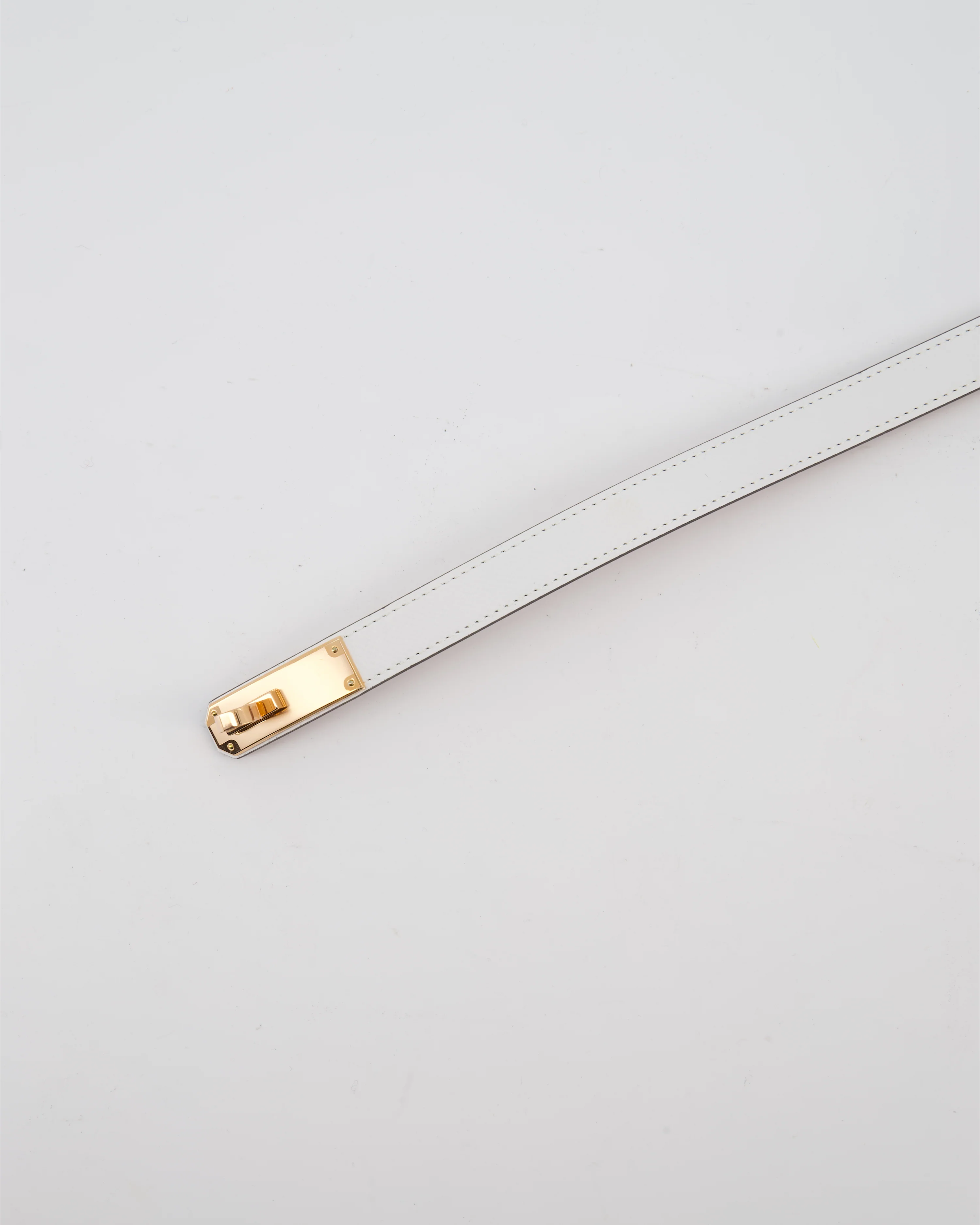 Hermès Kelly 18 Belt in Blanc Epsom Leather with Rose Gold Hardware RRP £990 - Image 13