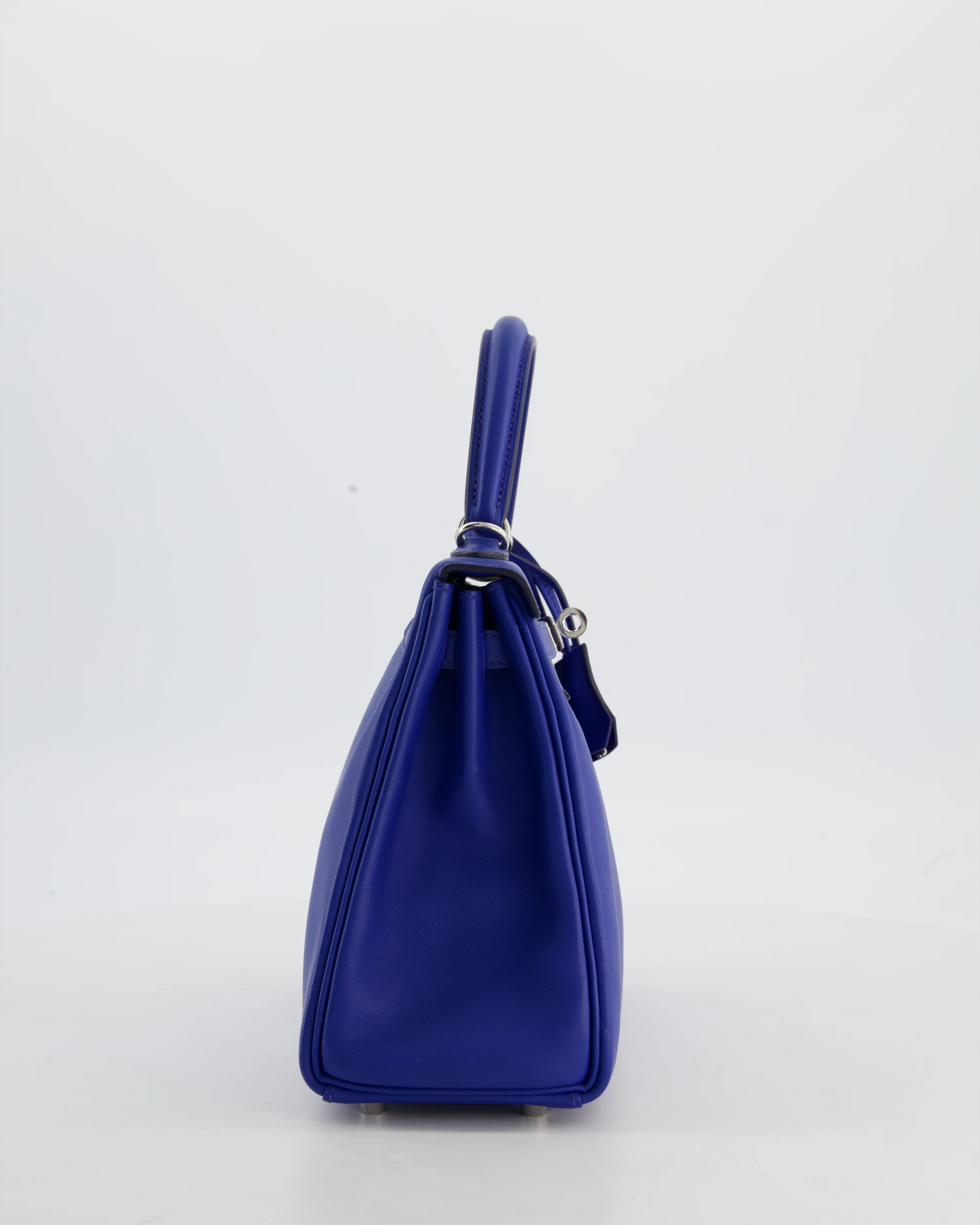 Hermès Kelly 25 Retourne Bag in Bleu France Swift Leather Bleu with Palladium Hardware - Image 5