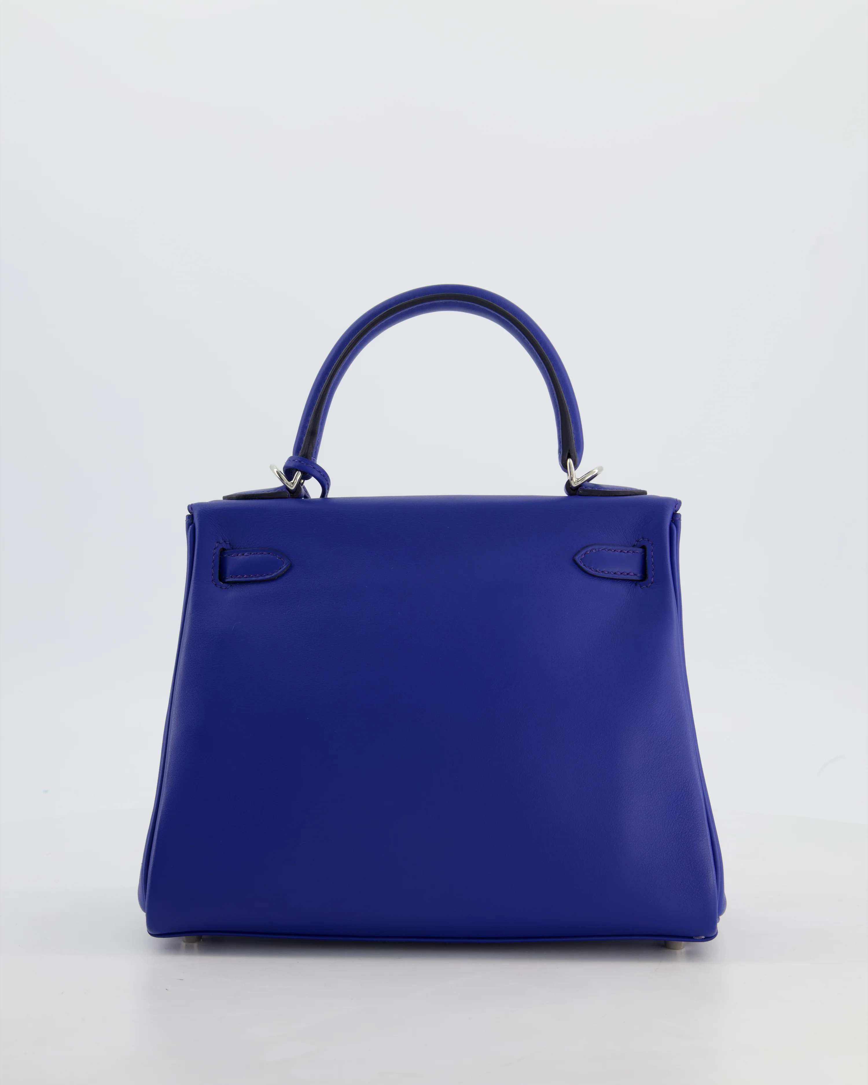 Hermès Kelly 25 Retourne Bag in Bleu France Swift Leather Bleu with Palladium Hardware - Image 7