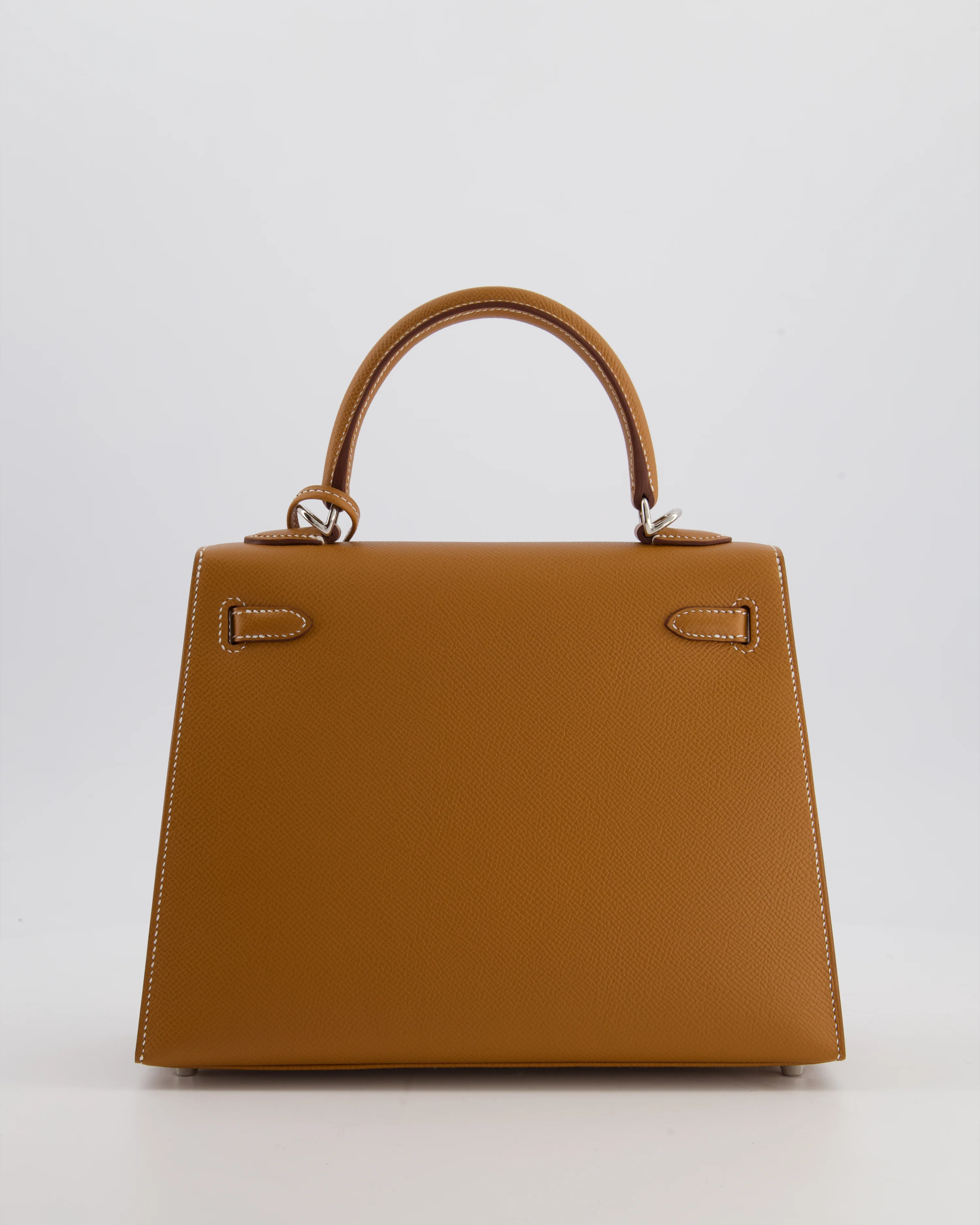 Hermès Kelly 25 Sellier Bag in Gold Epsom Leather with Palladium Hardware - Image 7