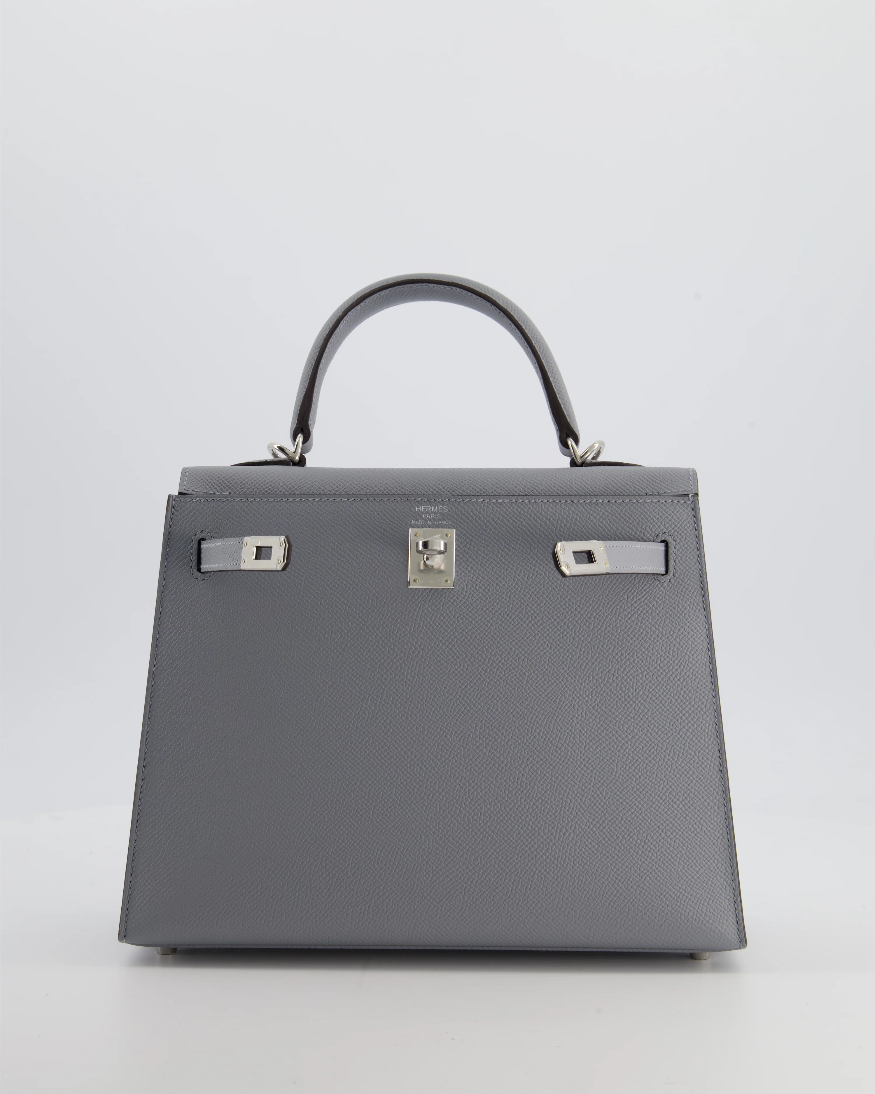 Hermès Kelly 25 Sellier Bag in Gris Pantin Epsom Leather with Palladium Hardware - Image 2