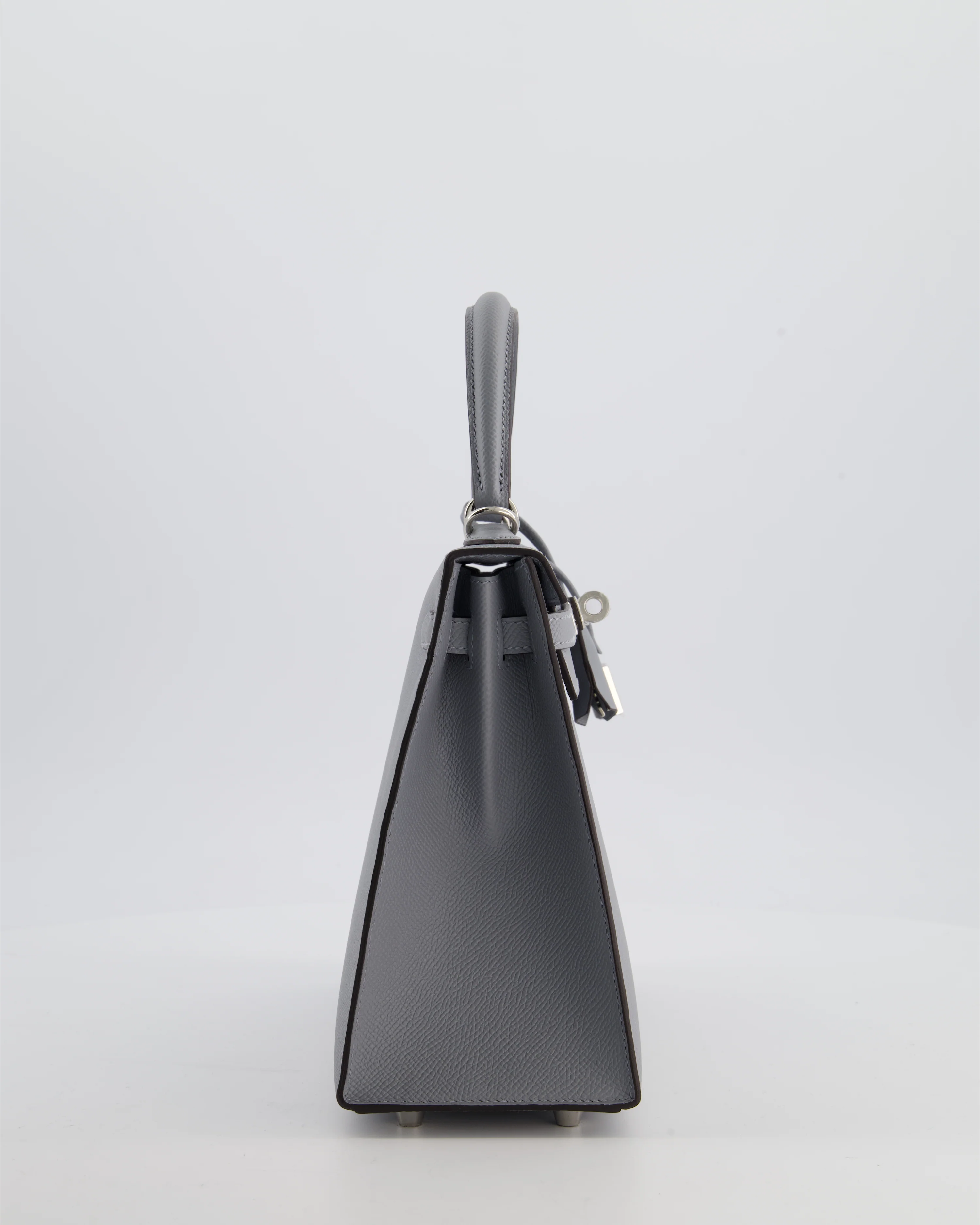 Hermès Kelly 25 Sellier Bag in Gris Pantin Epsom Leather with Palladium Hardware - Image 6