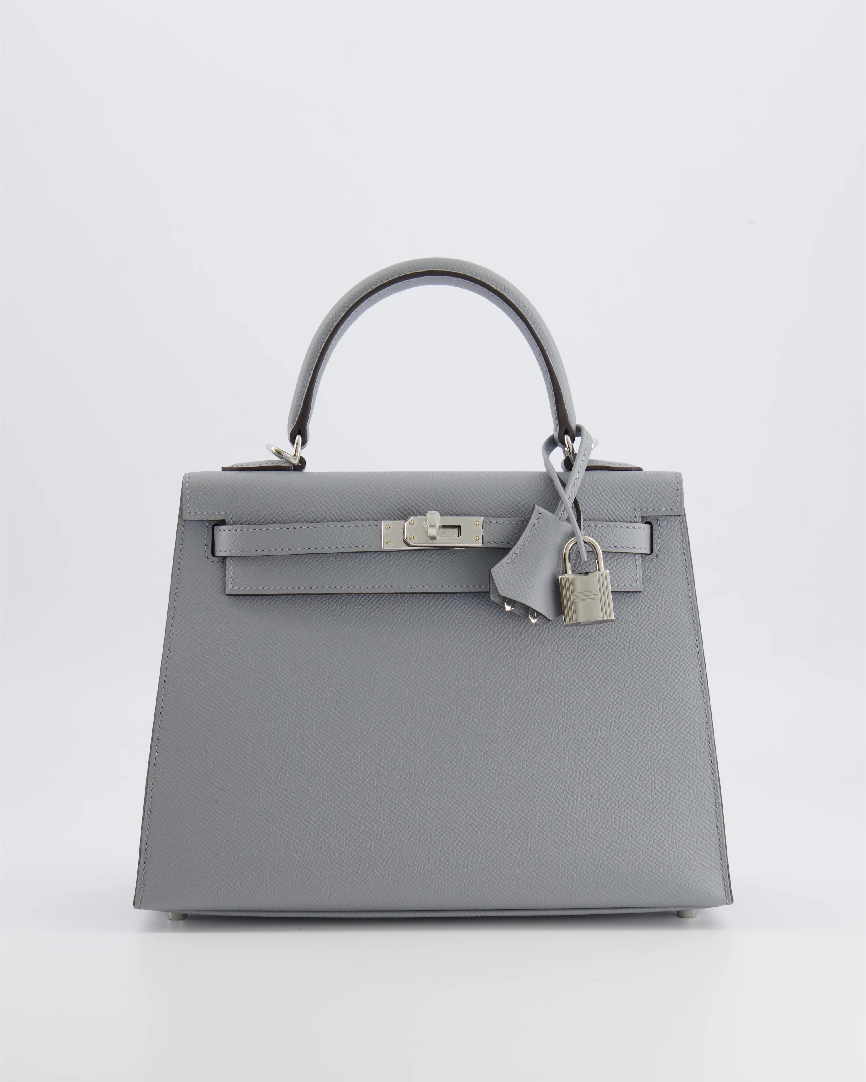 Hermès Kelly 25 Sellier Bag in Gris Pantin Epsom Leather with Palladium Hardware - Image 2