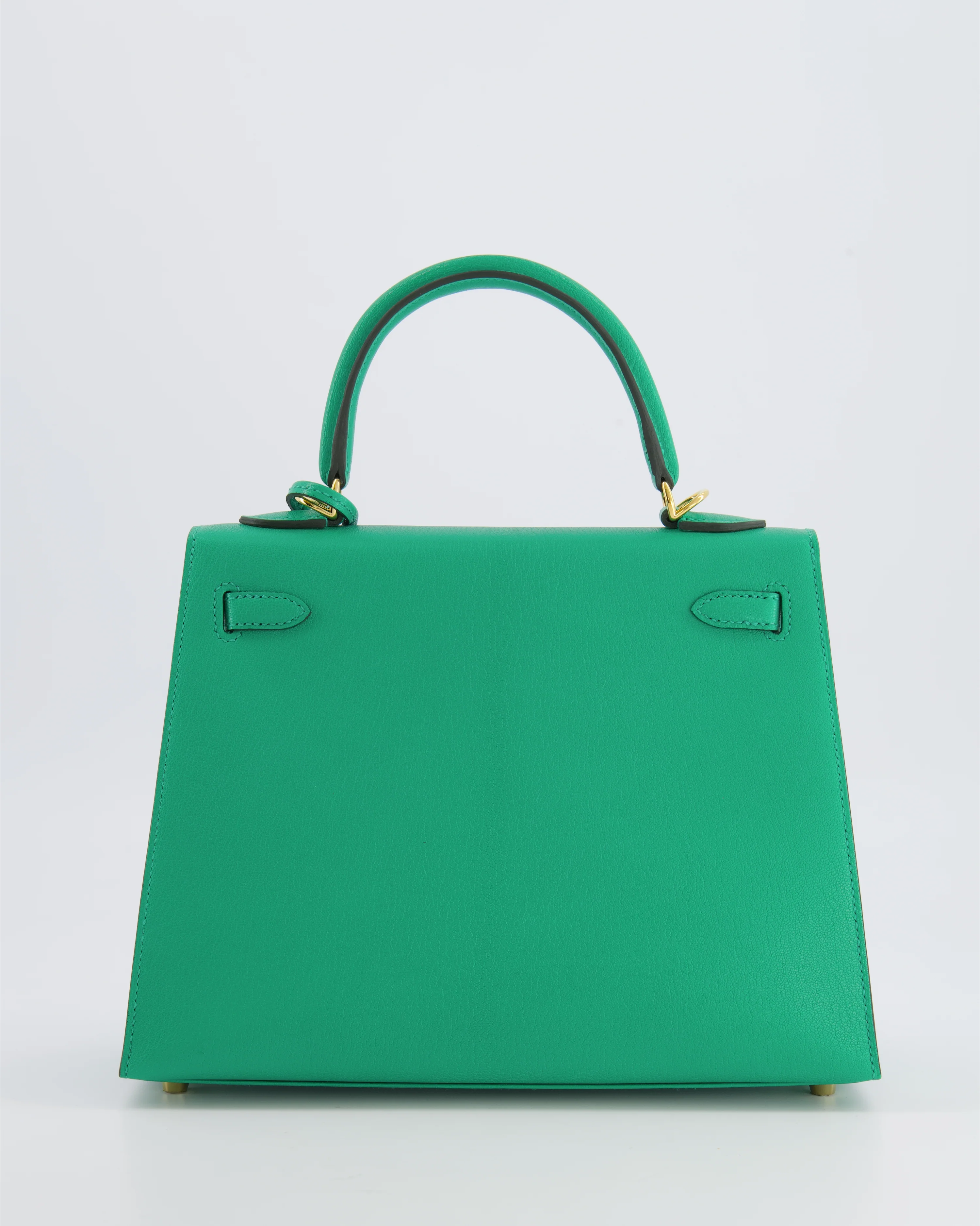 Hermès Kelly 25 Sellier Bag in Menthe Chèvre Chamkila Leather with Gold Hardware - Image 6
