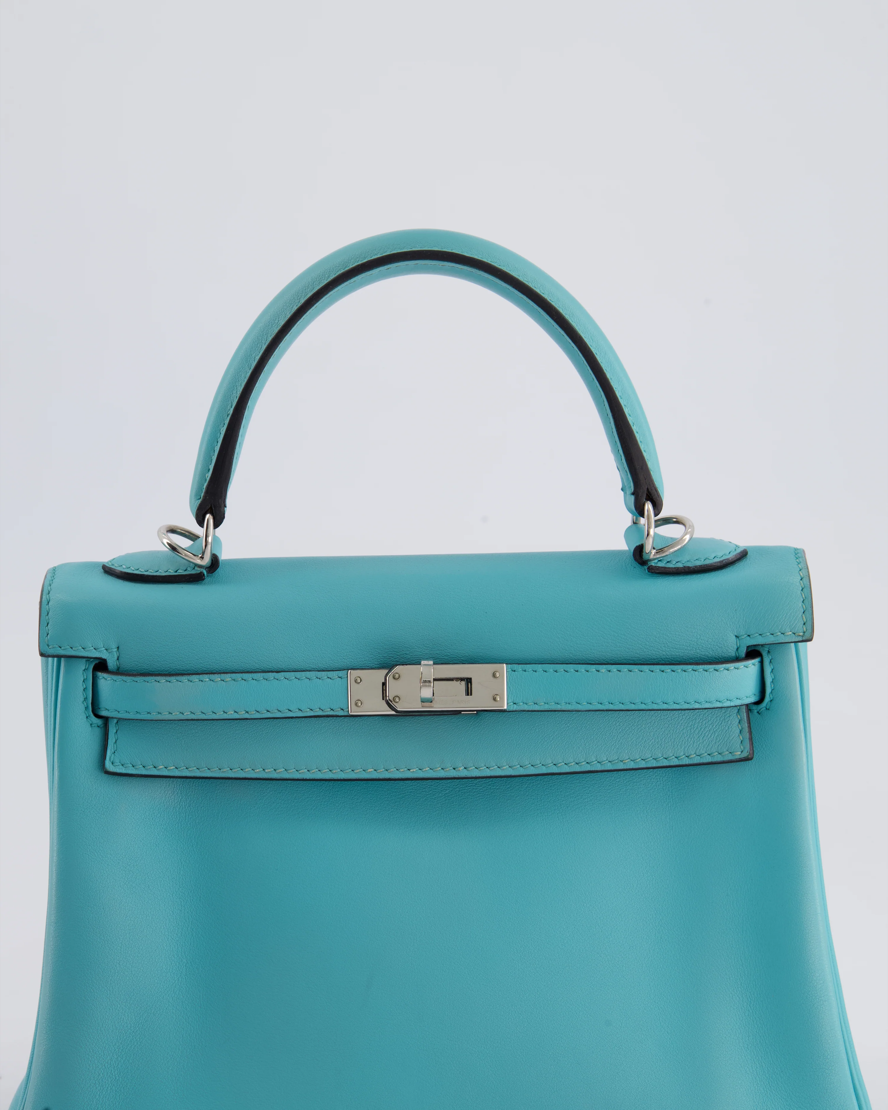 Hermès Kelly 25 Retourne Bag in Bleu Atoll Swift Leather with Palladium Hardware - Image 15