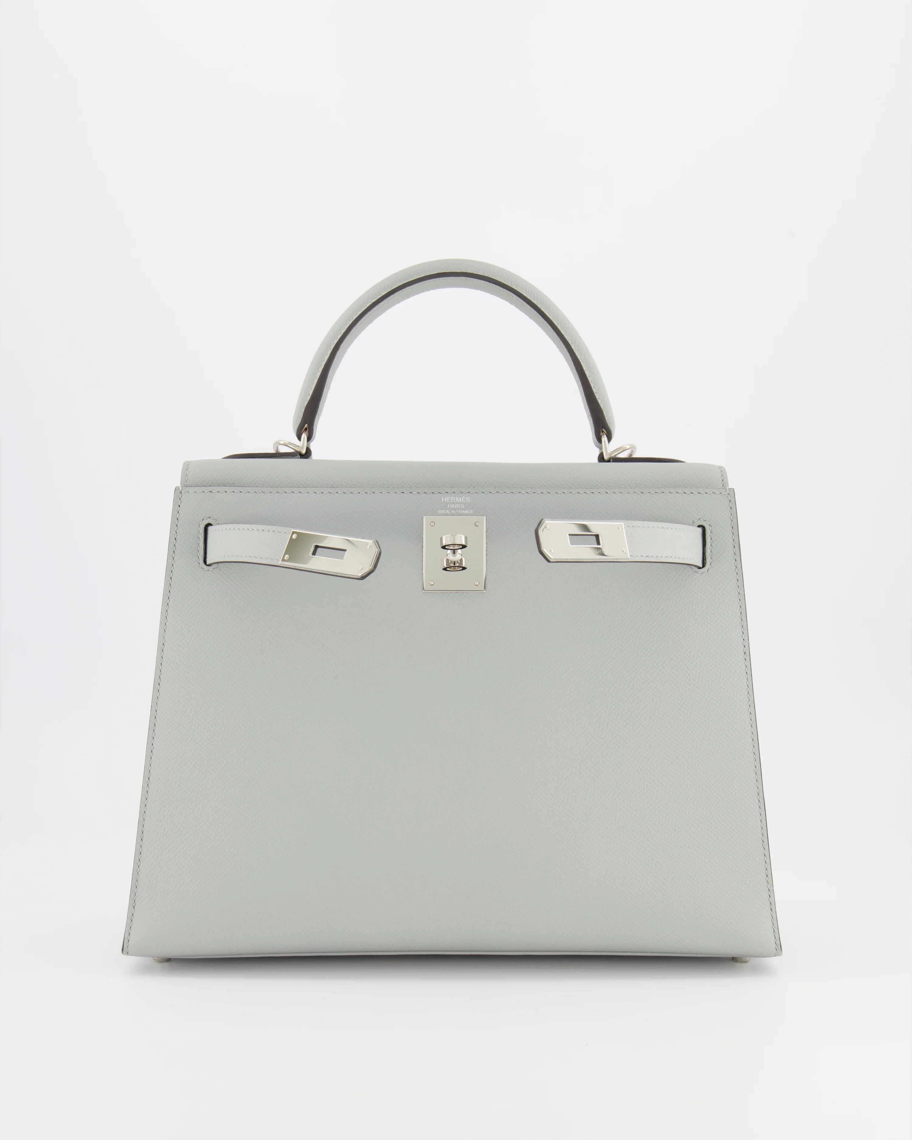Hermès Kelly 28 Sellier Bag in Bleu Glacier Epsom Leather with Palladium Hardware - Image 3