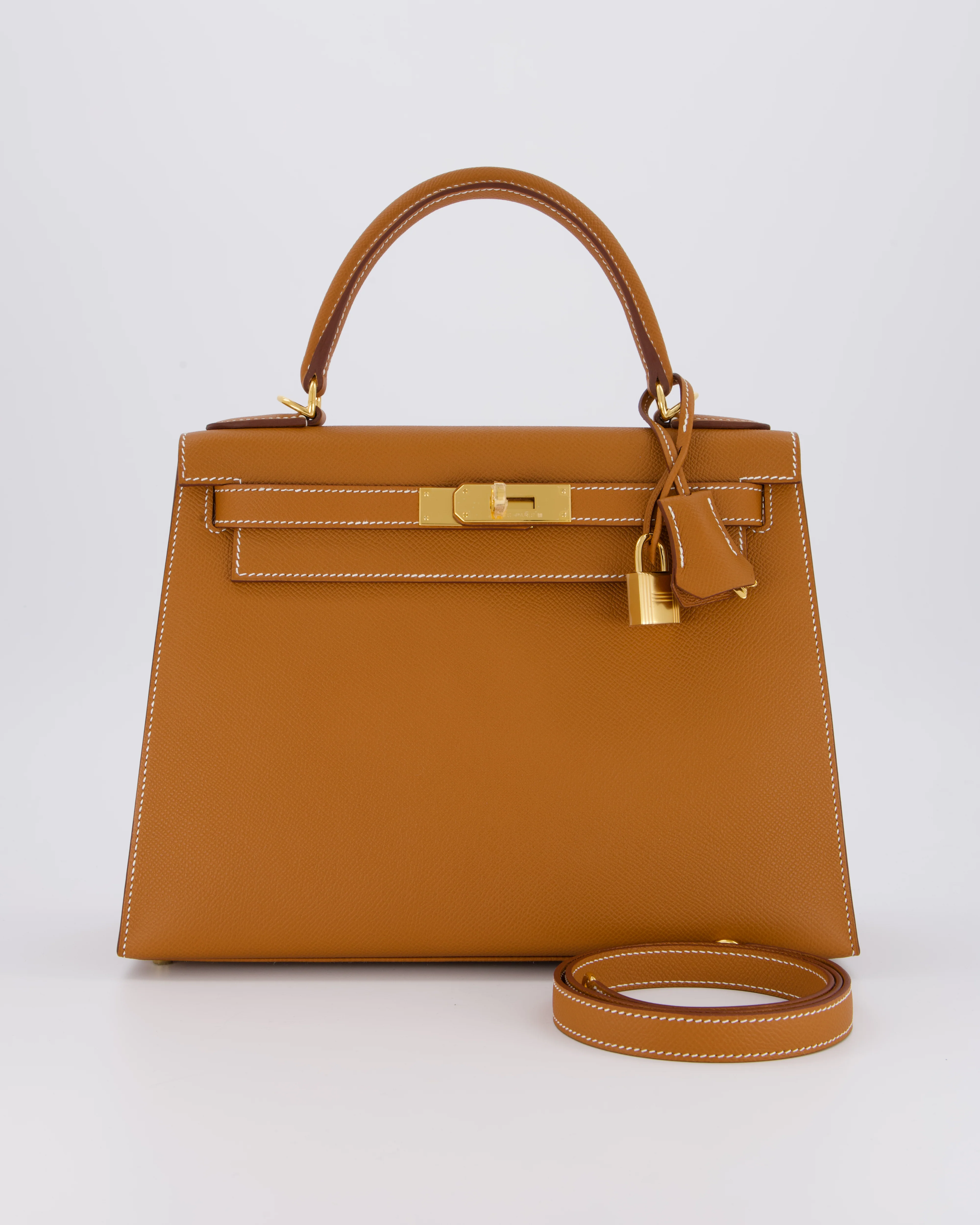 Hermès Kelly 28 Sellier Bag in Gold Epsom Leather with Gold Hardware - Image 22