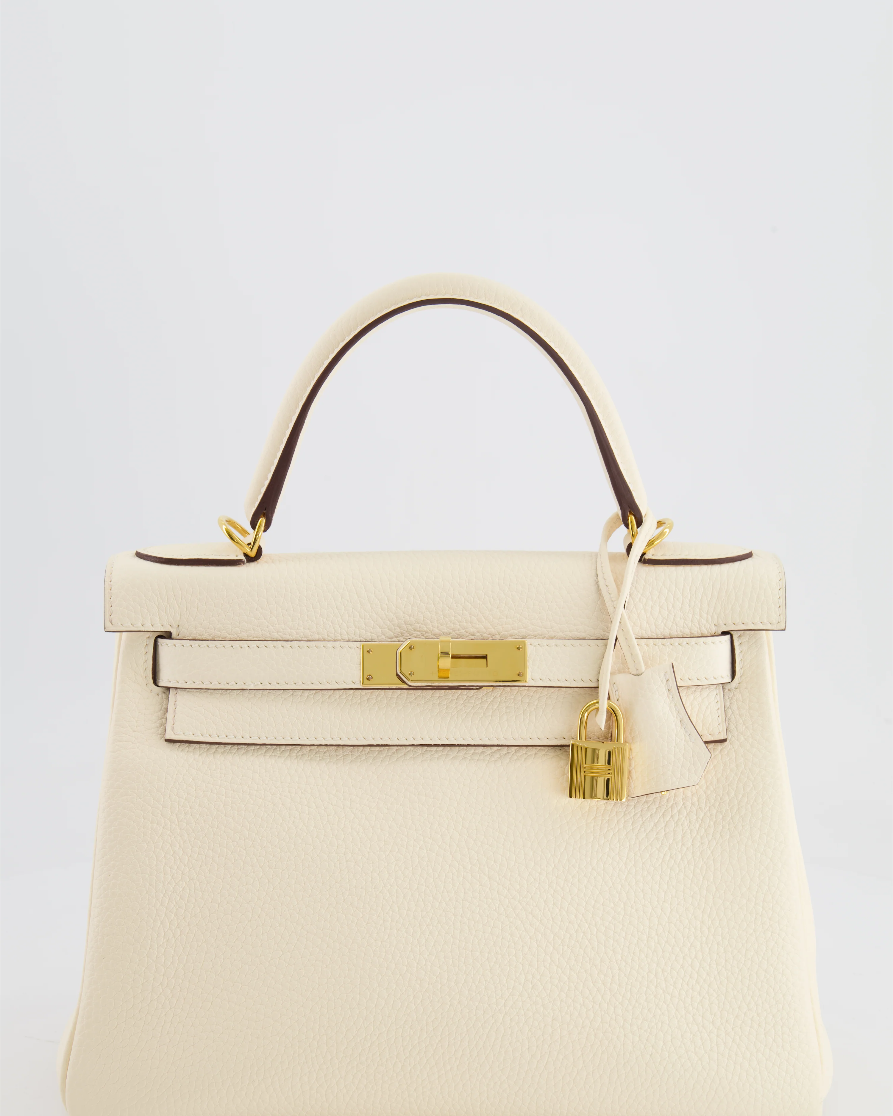 Hermès Kelly 28 Retourne Bag in Nata Clemence Leather with Gold Hardware - Image 16
