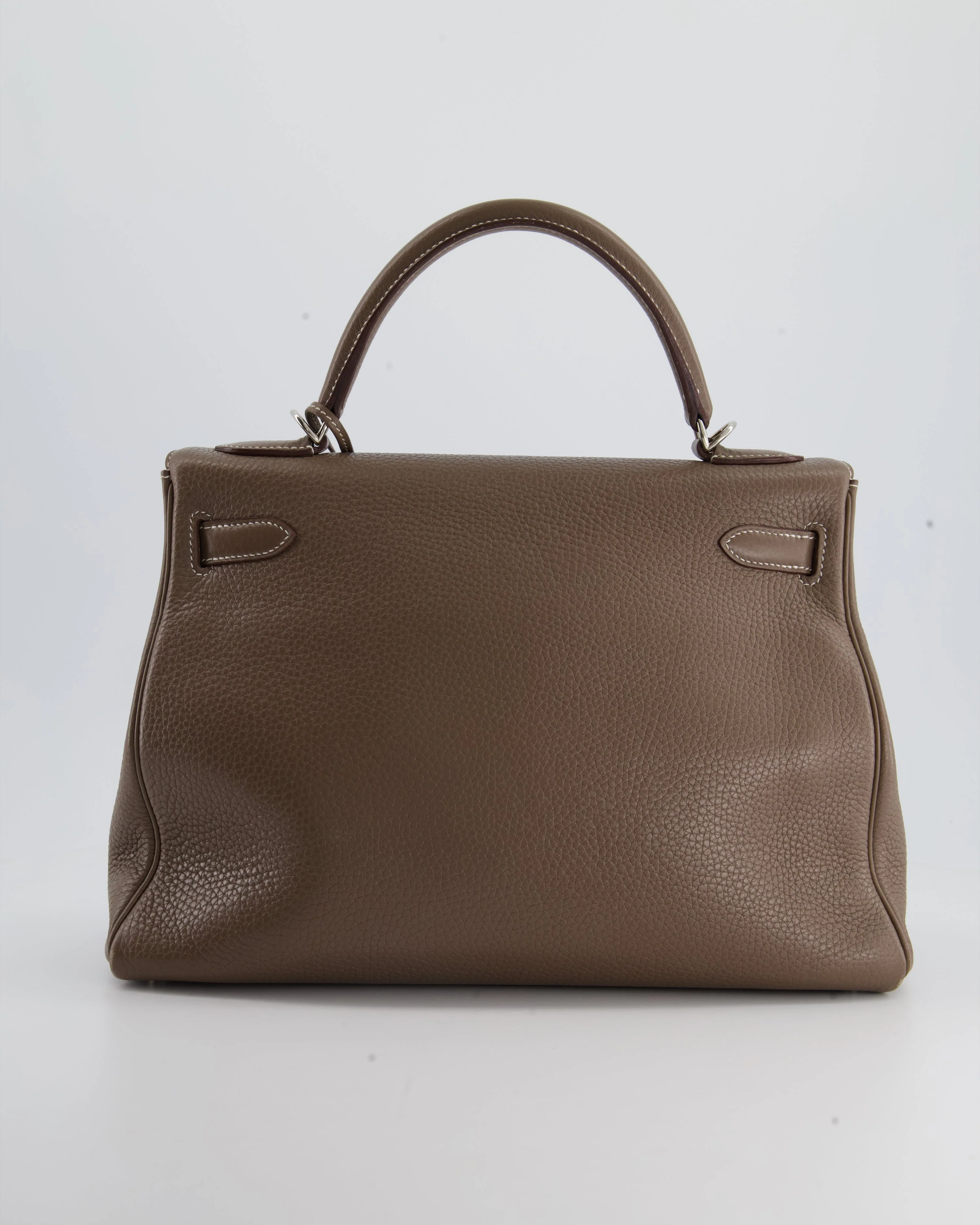 Hermès Kelly 32 Retourne Bag in Etoupe Clemence Leather with Palladium Hardware - Image 5