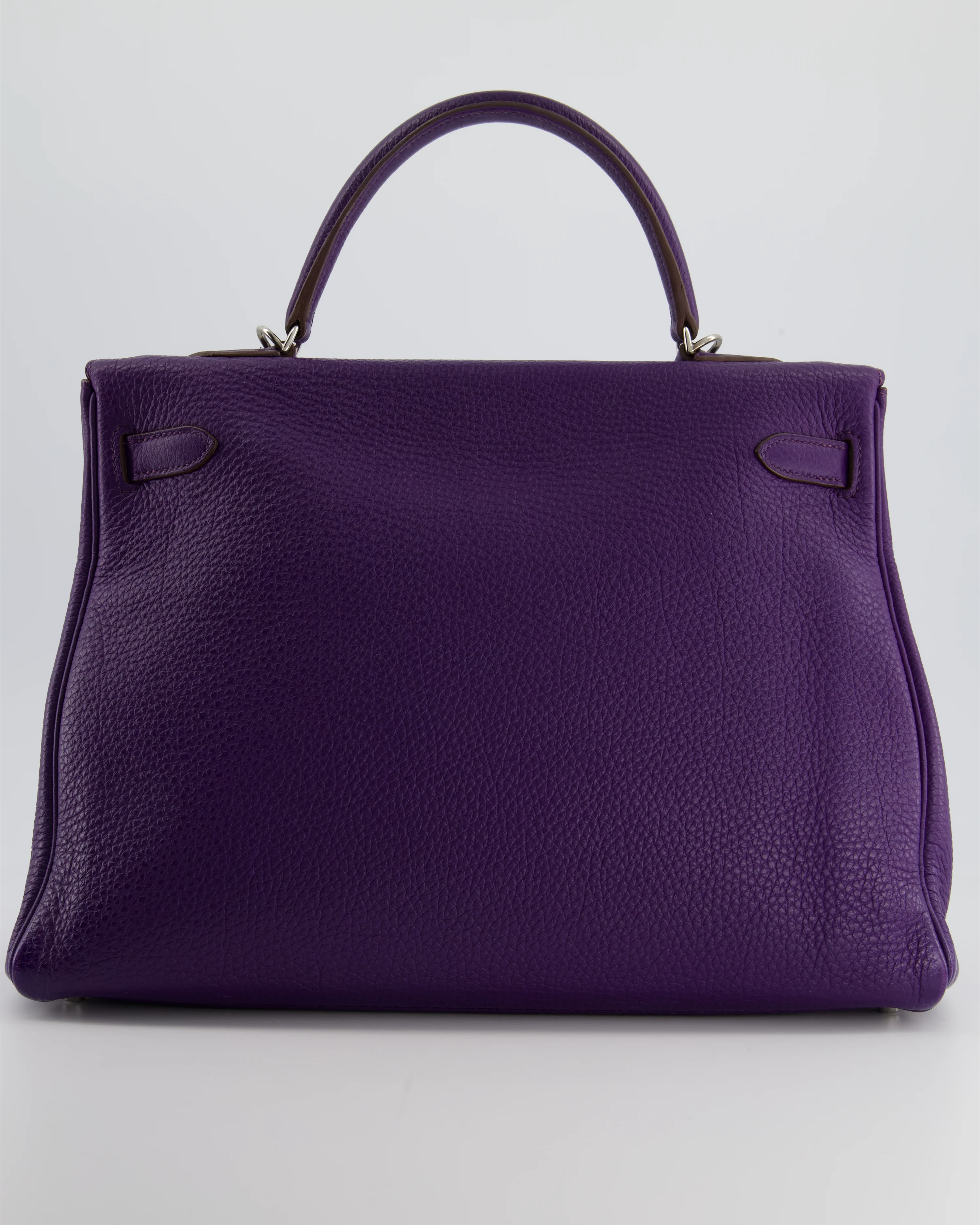 Hermès Kelly 35 Retourne Bag in Iris Togo Leather with Palladium Hardware - Image 10