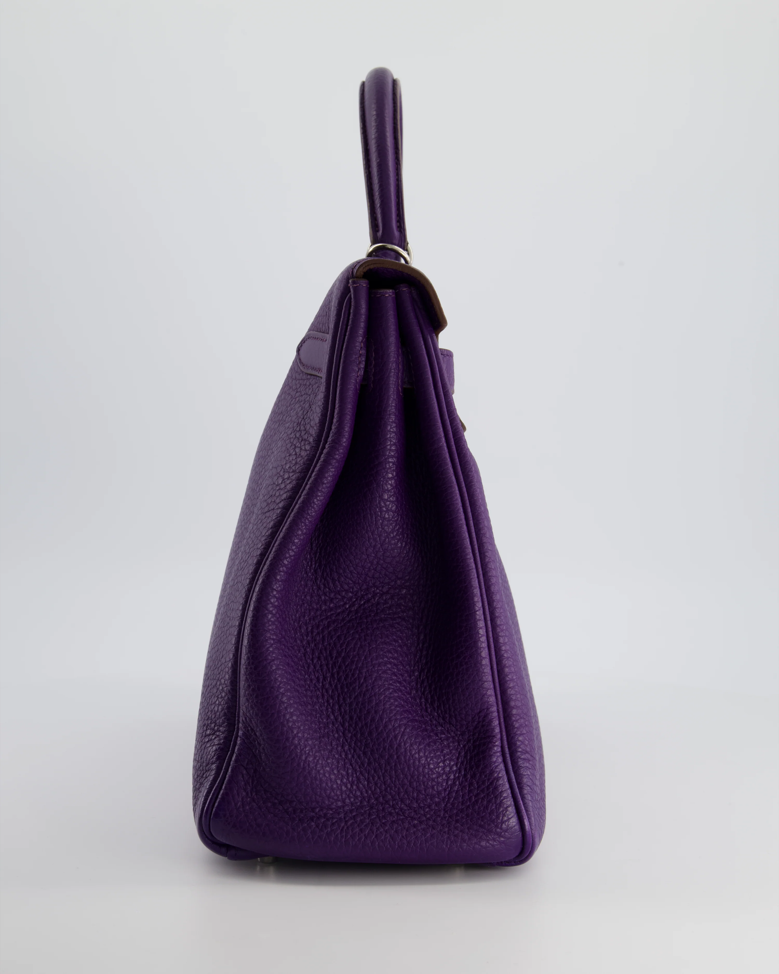 Hermès Kelly 35 Retourne Bag in Iris Togo Leather with Palladium Hardware - Image 12