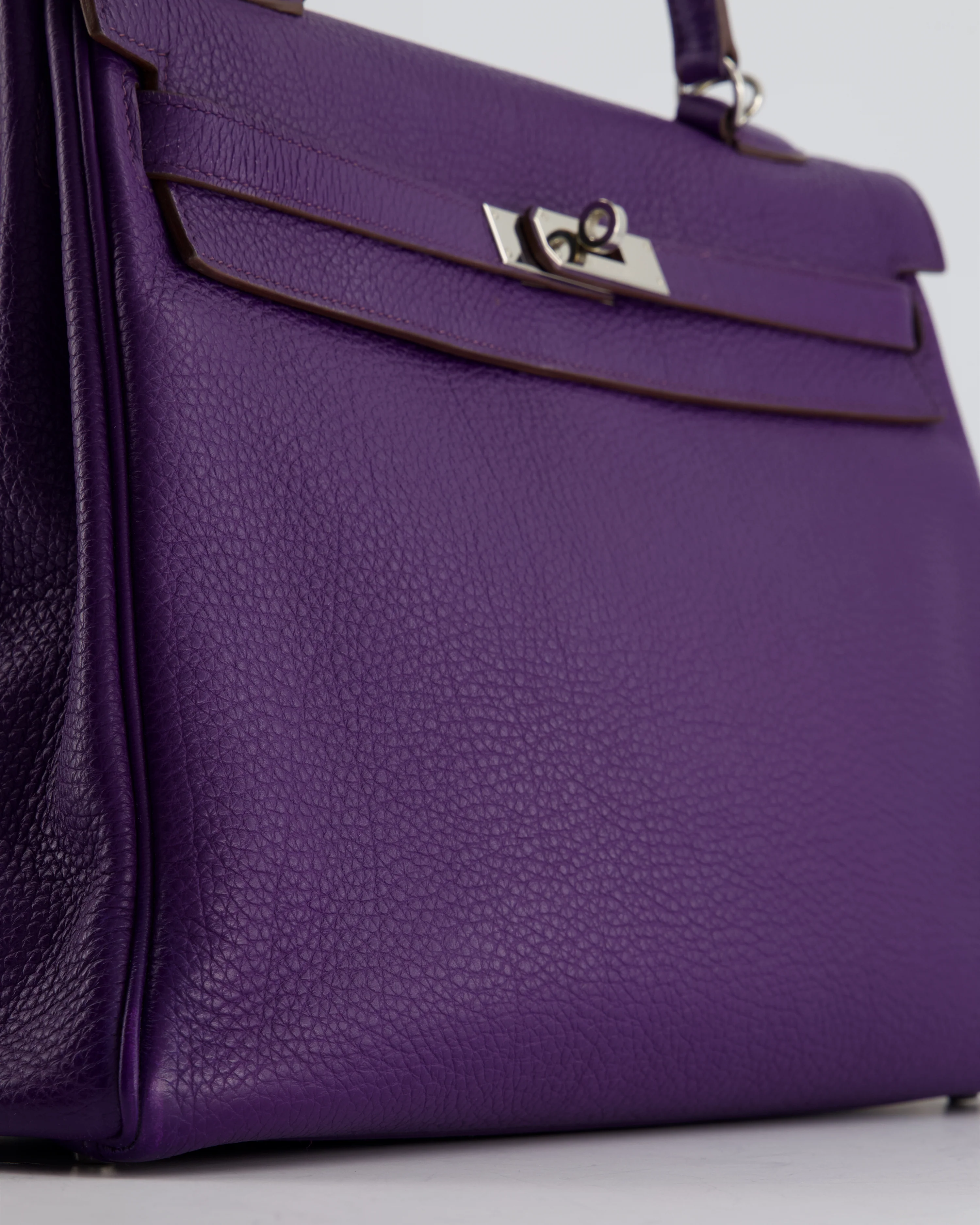 Hermès Kelly 35 Retourne Bag in Iris Togo Leather with Palladium Hardware - Image 13