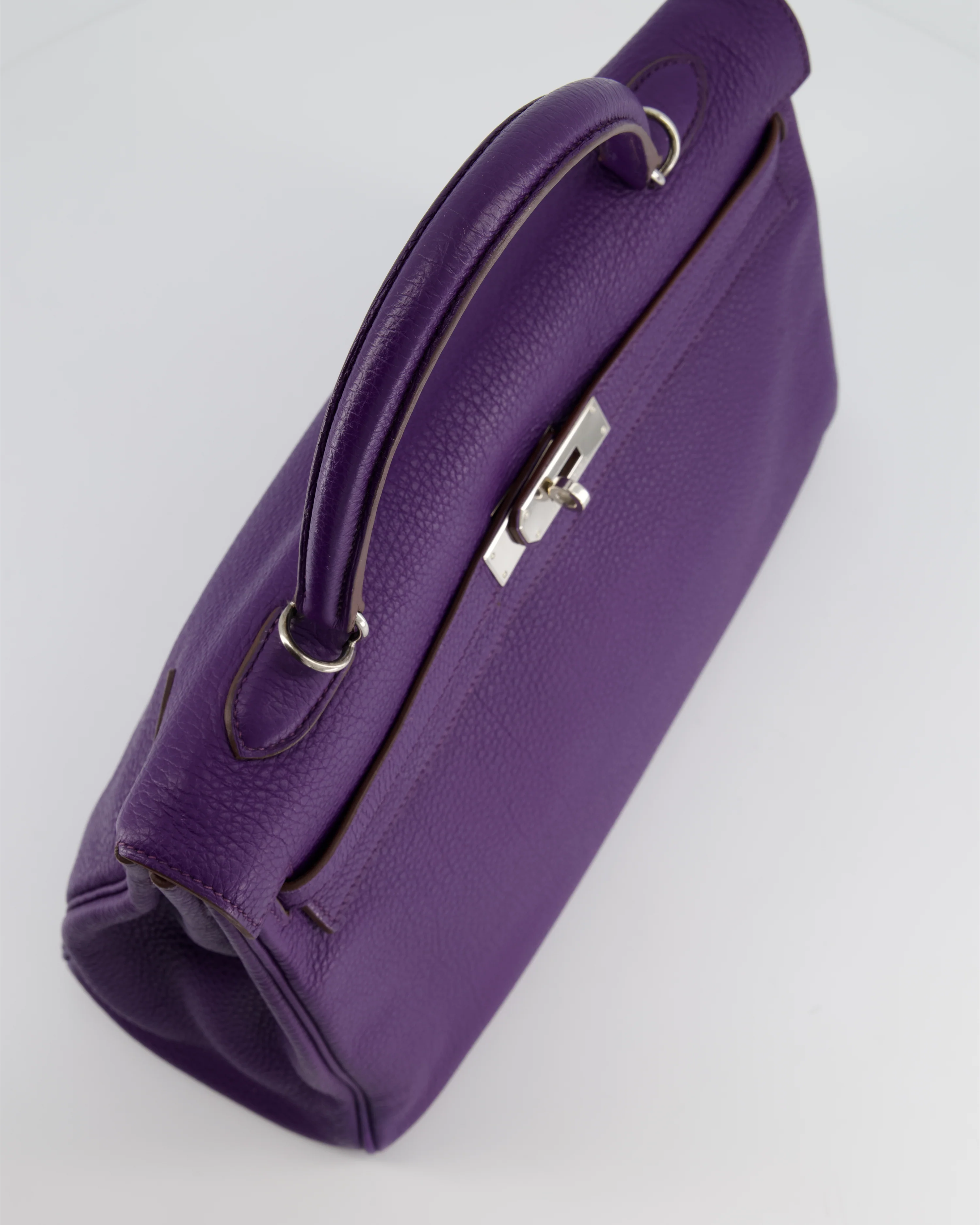 Hermès Kelly 35 Retourne Bag in Iris Togo Leather with Palladium Hardware - Image 14