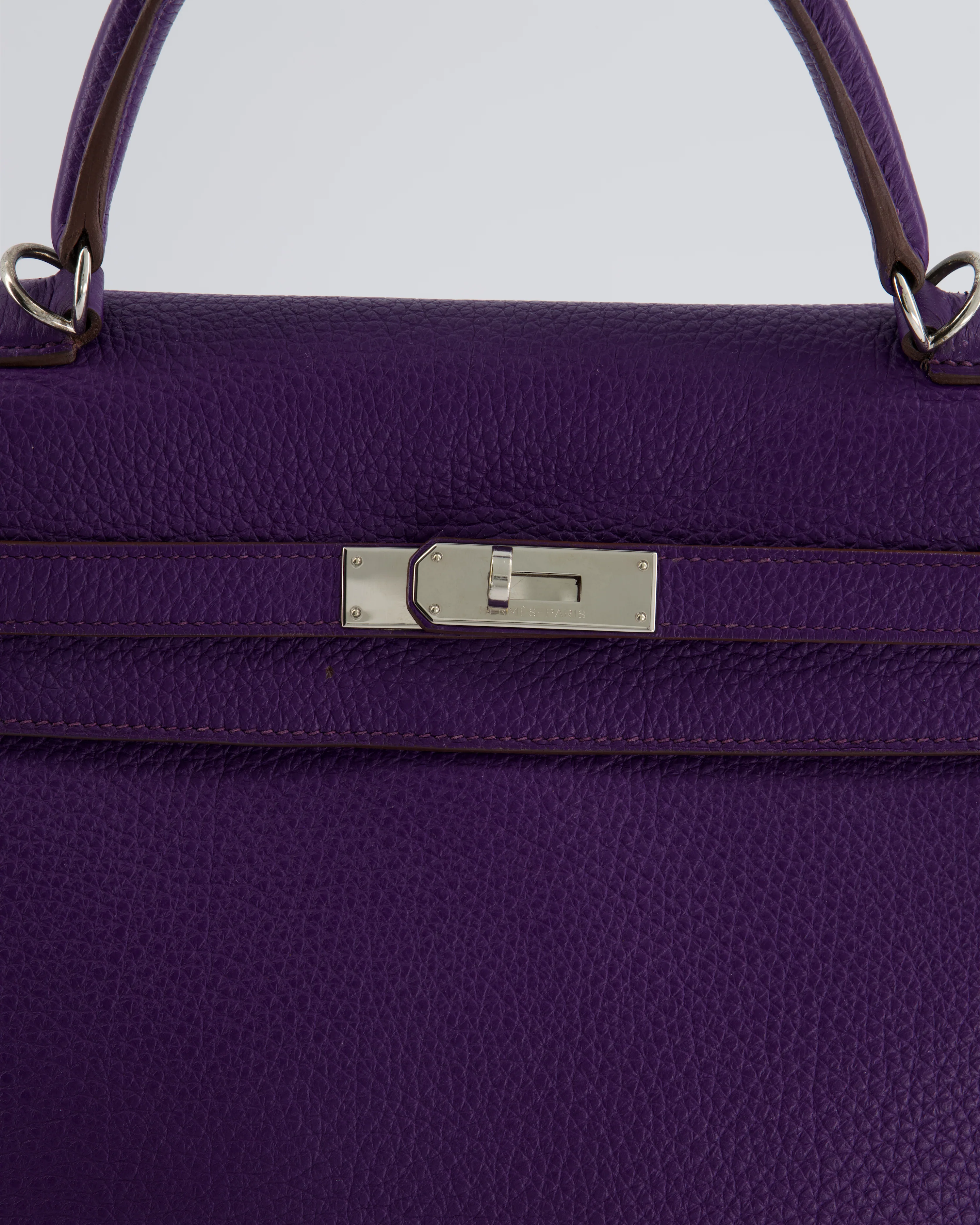 Hermès Kelly 35 Retourne Bag in Iris Togo Leather with Palladium Hardware - Image 16