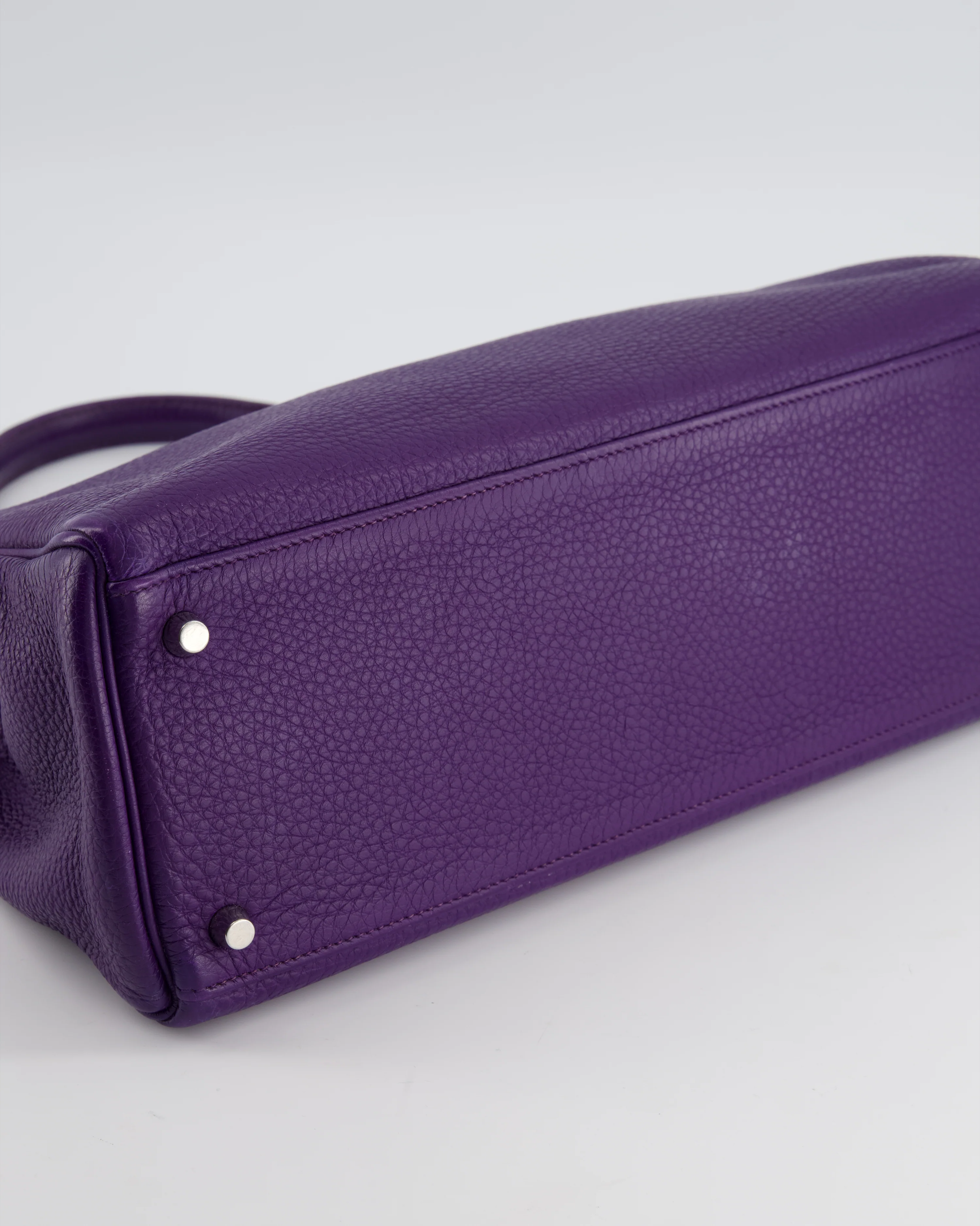 Hermès Kelly 35 Retourne Bag in Iris Togo Leather with Palladium Hardware - Image 18