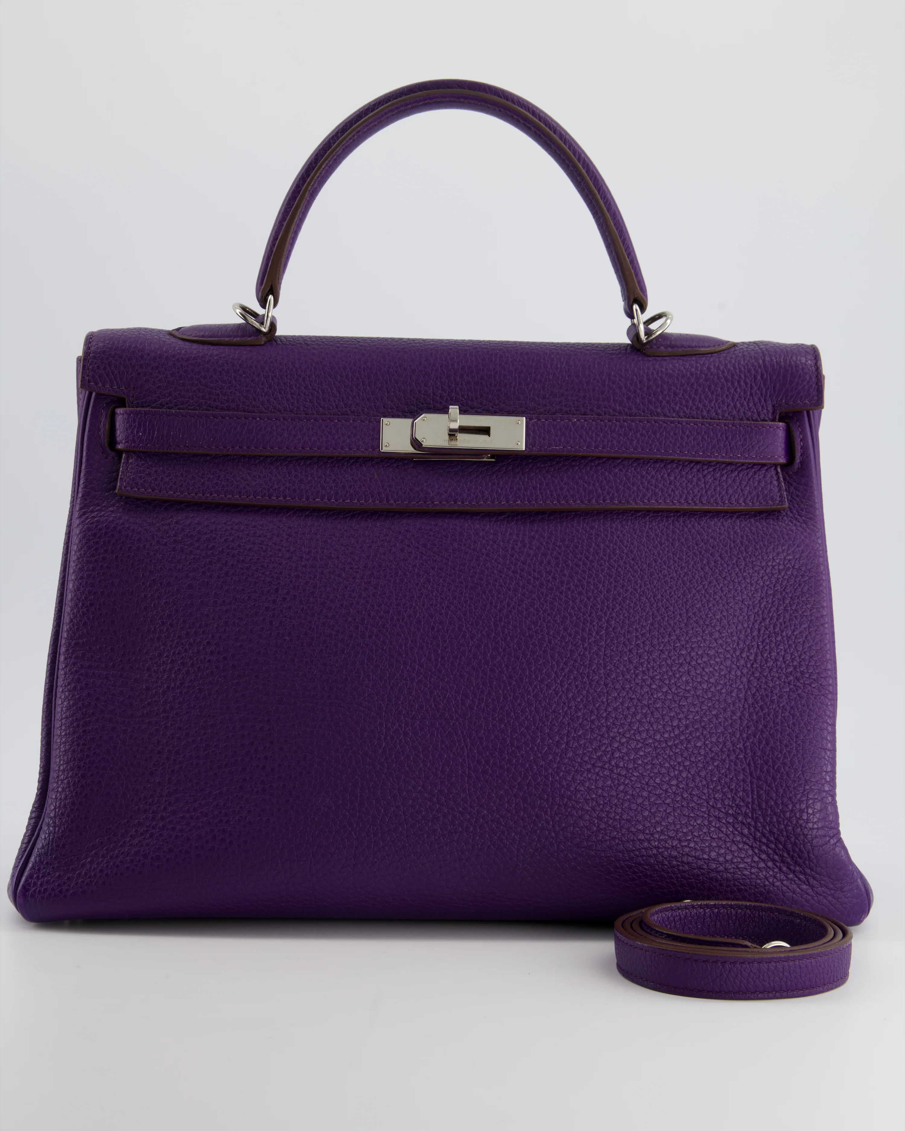 Hermès Kelly 35 Retourne Bag in Iris Togo Leather with Palladium Hardware - Image 4
