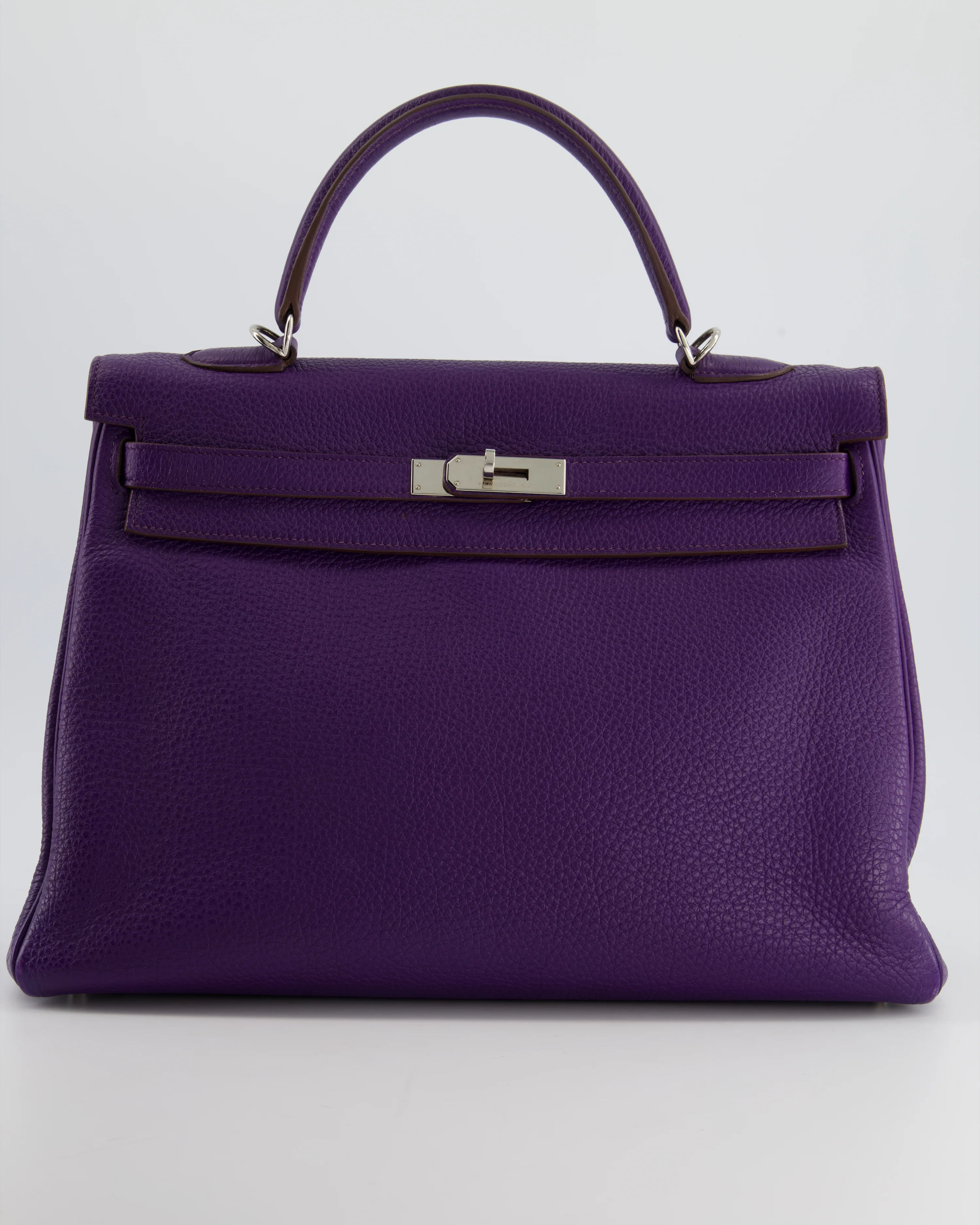 Hermès Kelly 35 Retourne Bag in Iris Togo Leather with Palladium Hardware - Image 5