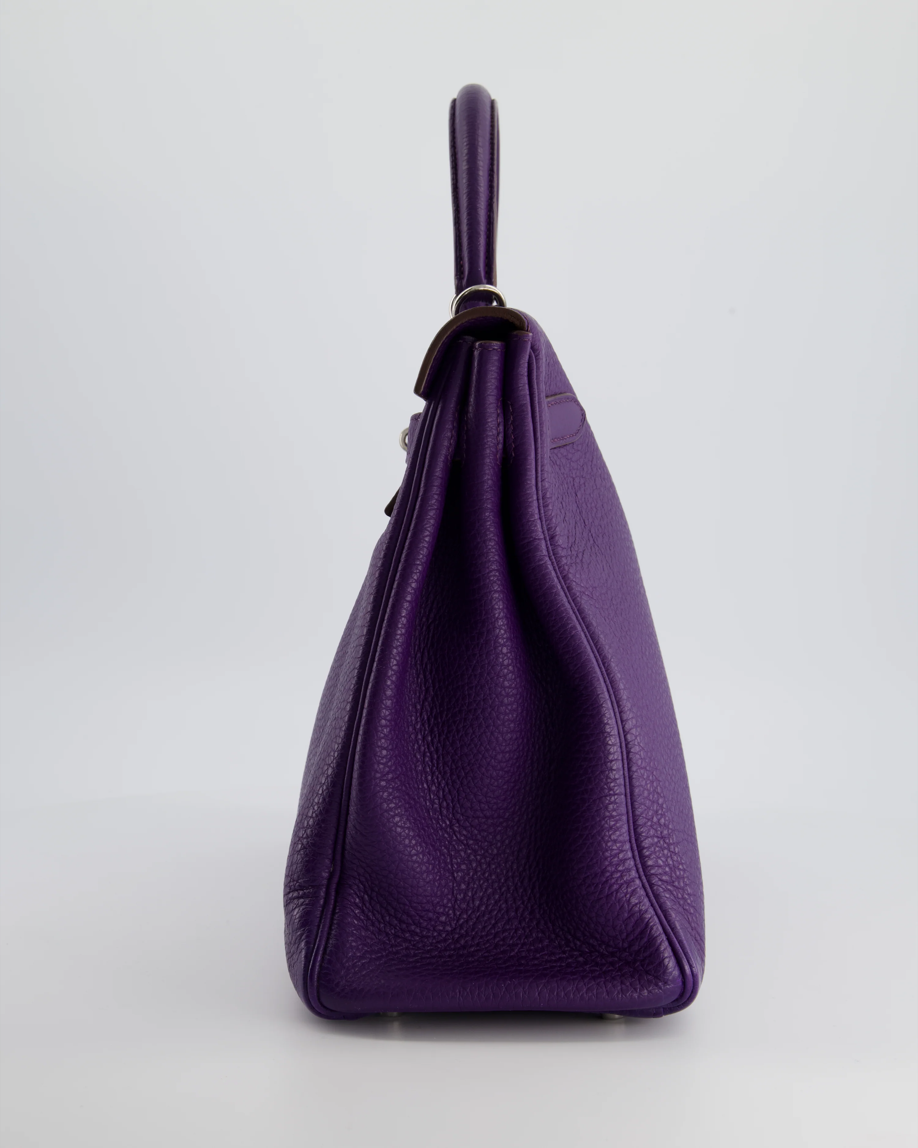 Hermès Kelly 35 Retourne Bag in Iris Togo Leather with Palladium Hardware - Image 8