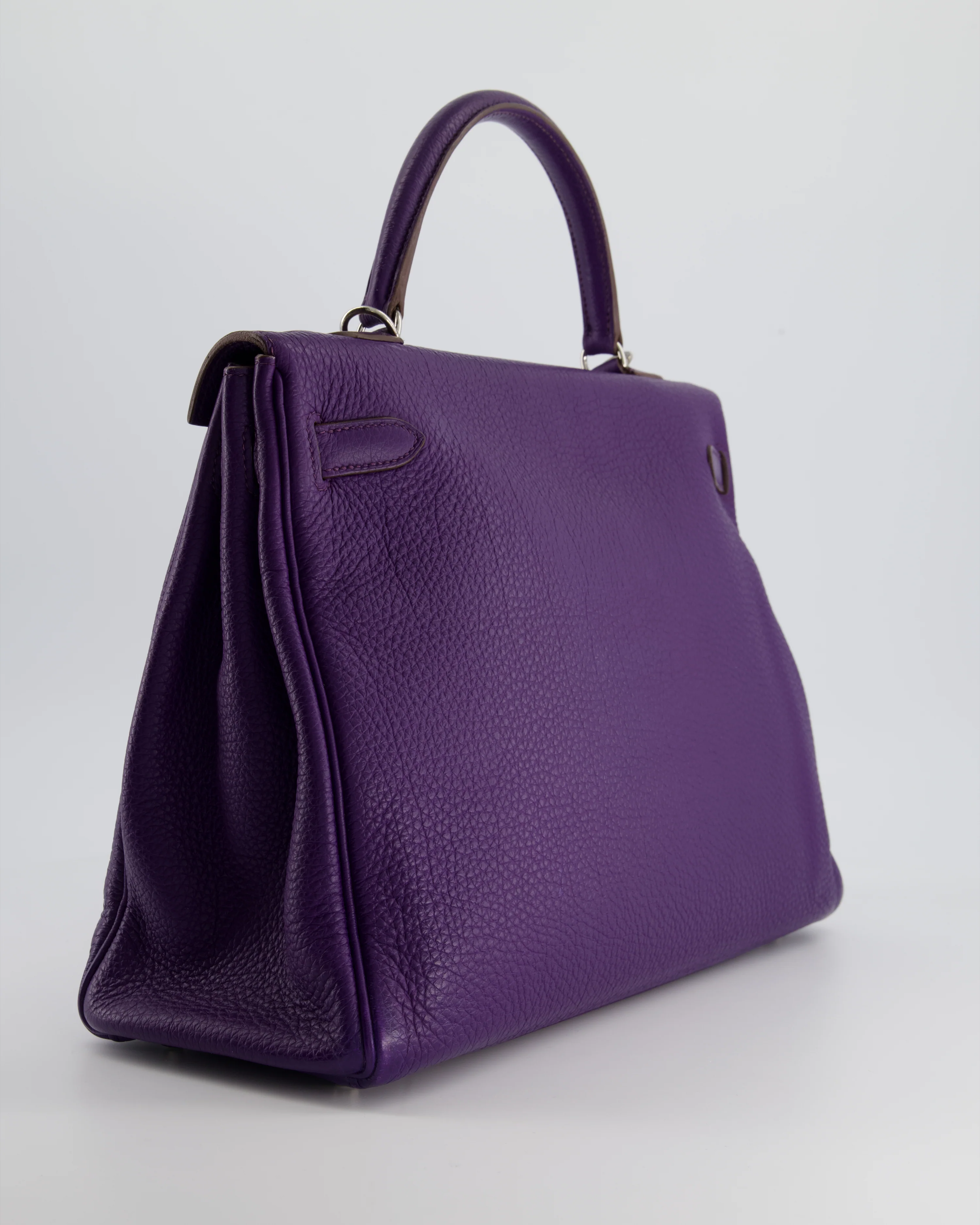 Hermès Kelly 35 Retourne Bag in Iris Togo Leather with Palladium Hardware - Image 9