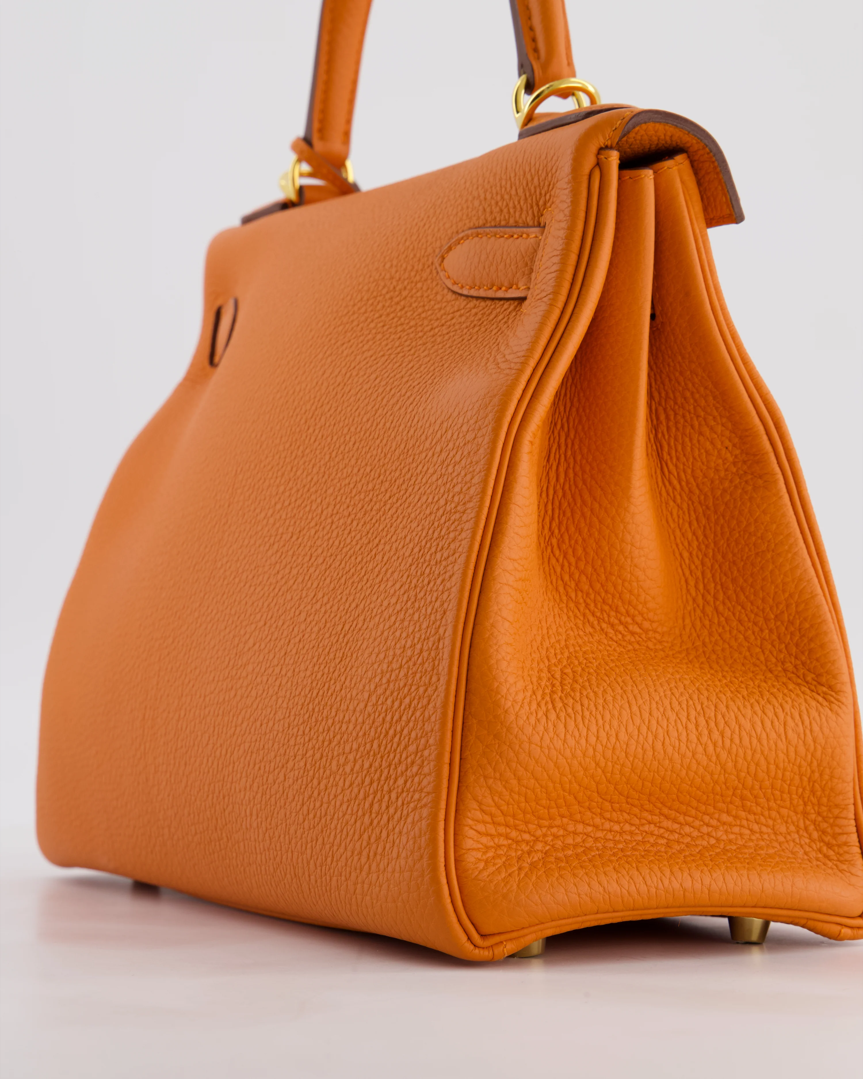 *FIRE PRICE* Hermès Kelly Bag 28 Retourne in Orange Togo Leather with Gold Hardware - Image 12