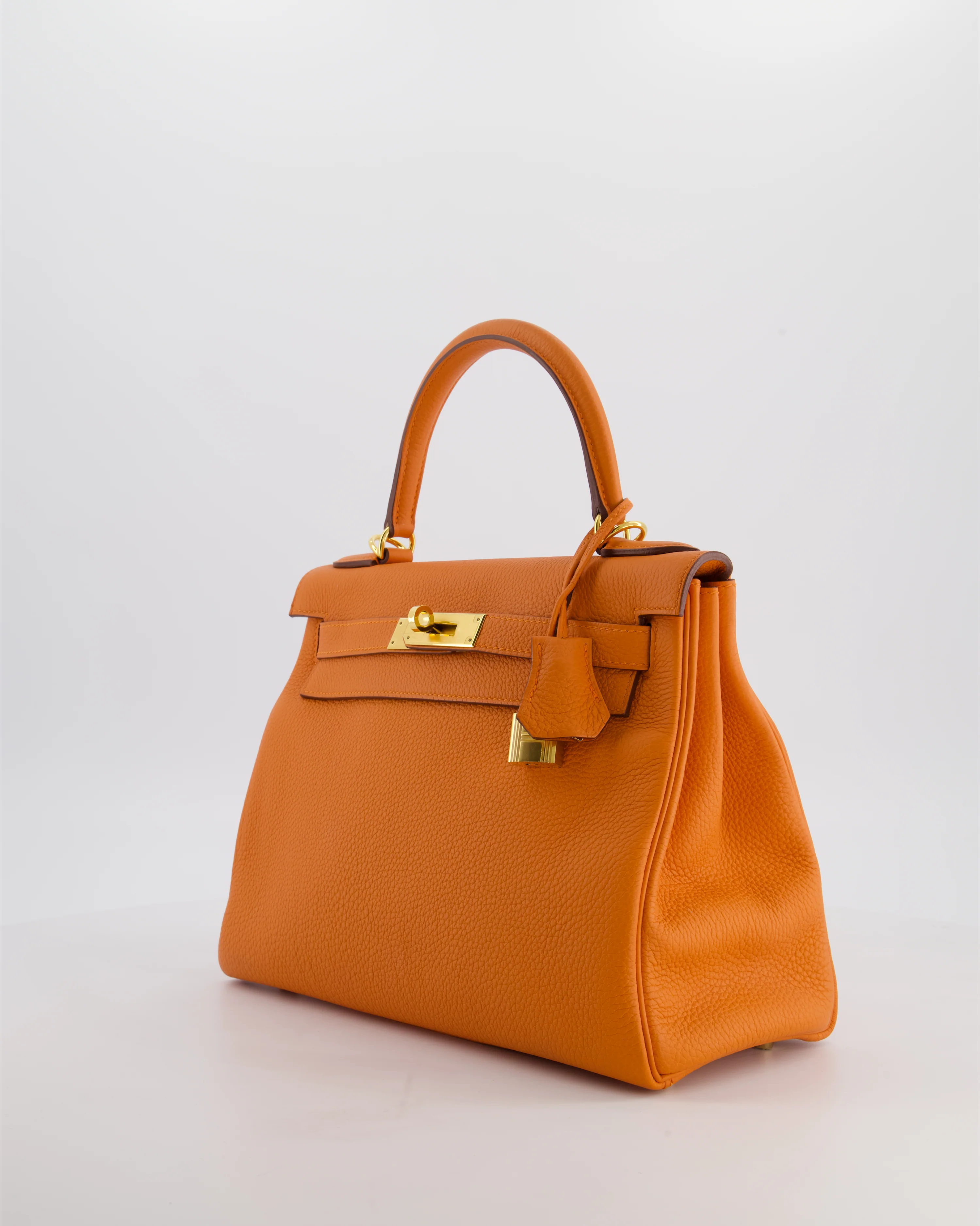 *FIRE PRICE* Hermès Kelly Bag 28 Retourne in Orange Togo Leather with Gold Hardware - Image 9