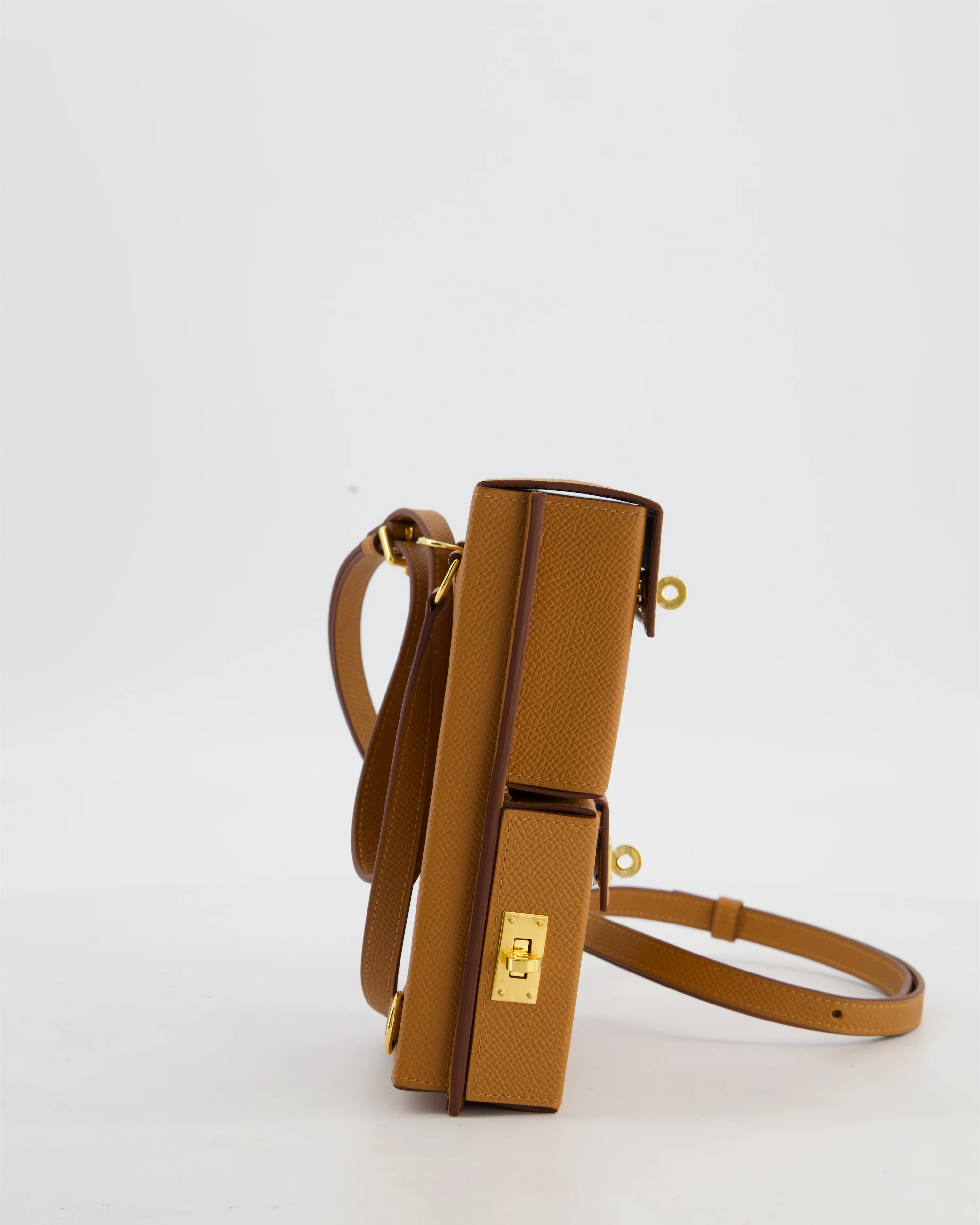 Hermès Kelly Multipocket To Go Pouch in Gold Epsom Leather with Gold Hardware - Image 6