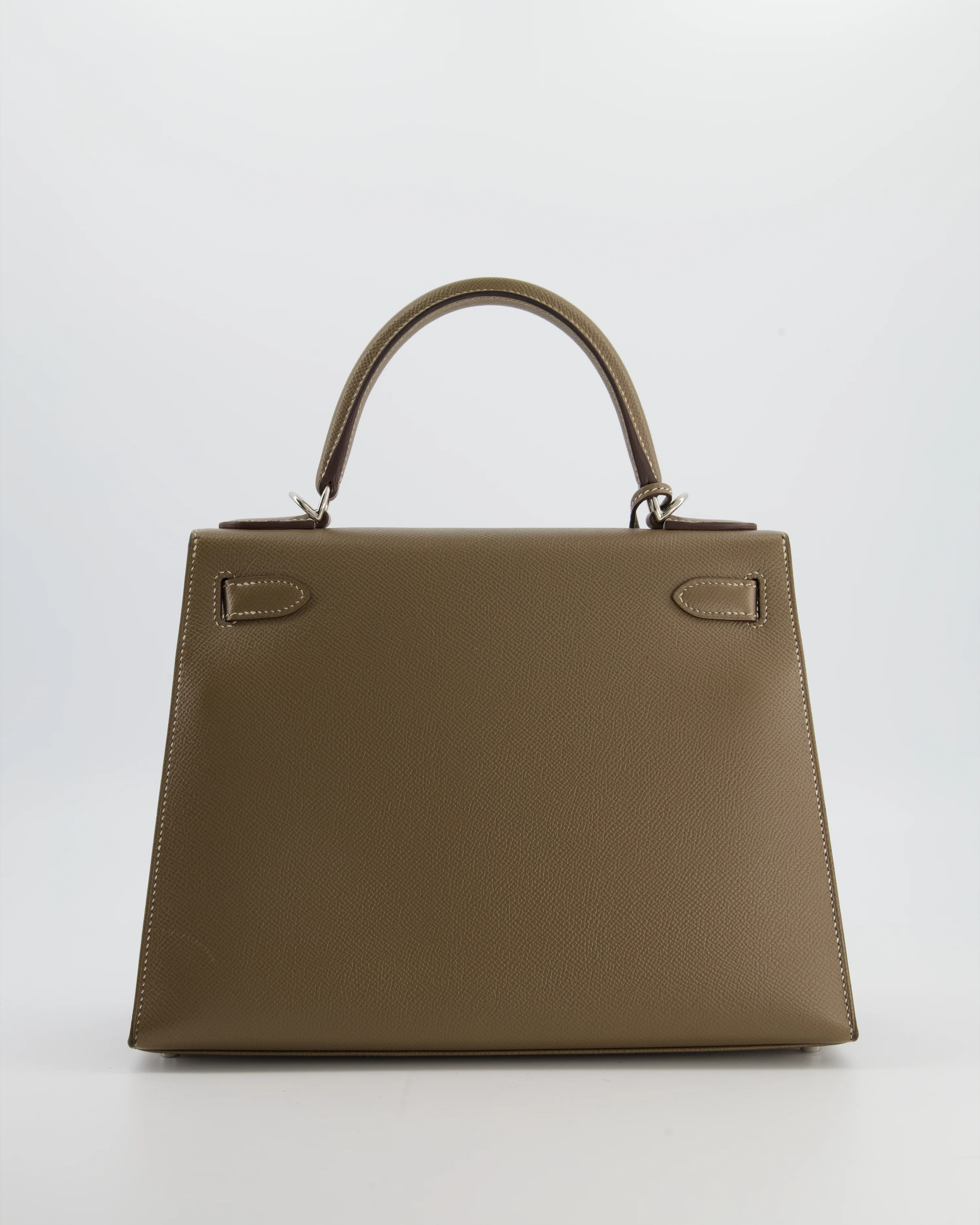 Hermès Kelly 28 Sellier Bag in Etoupe Epsom Leather with Palladium Hardware - Image 5