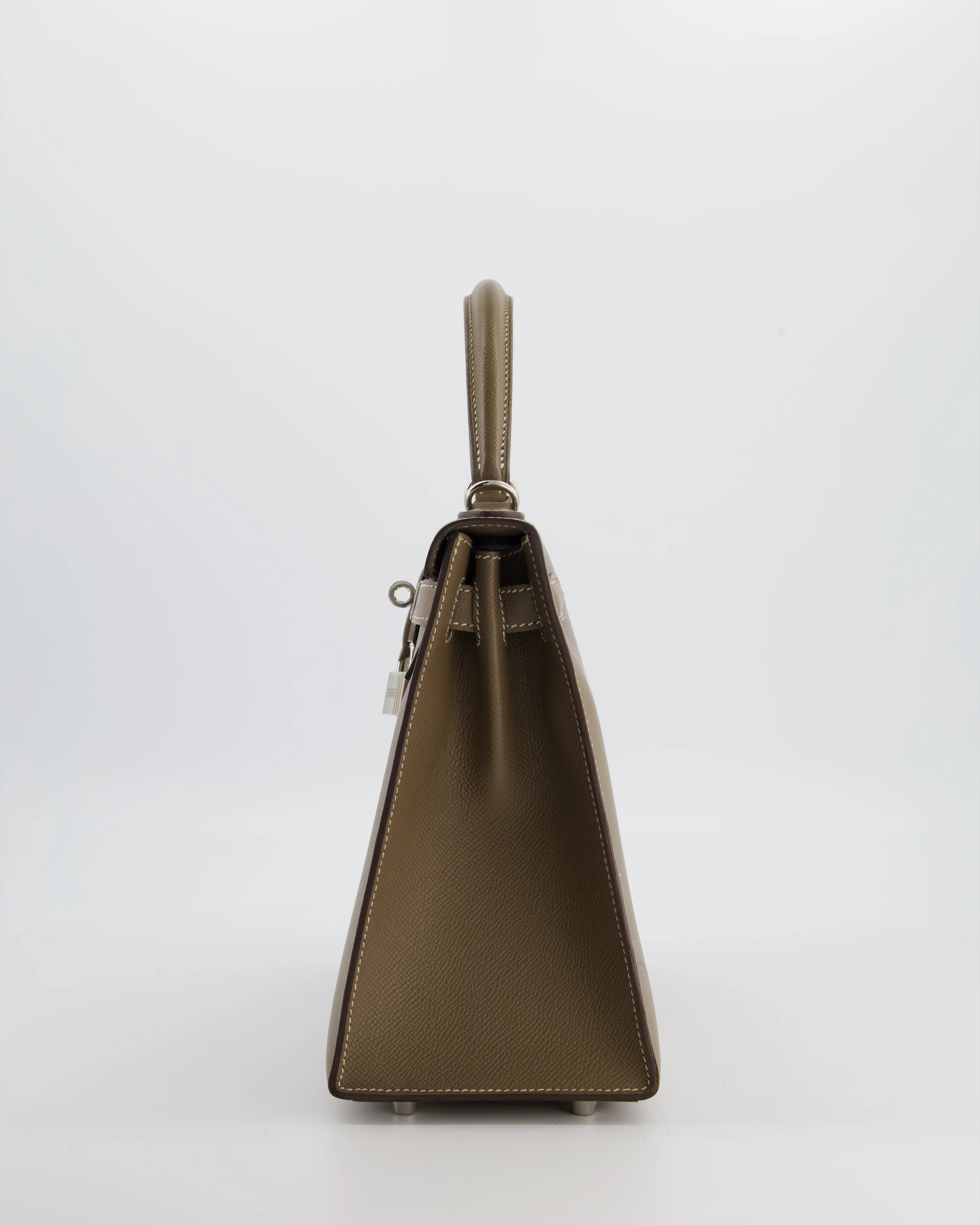 Hermès Kelly 28 Sellier Bag in Etoupe Epsom Leather with Palladium Hardware - Image 7