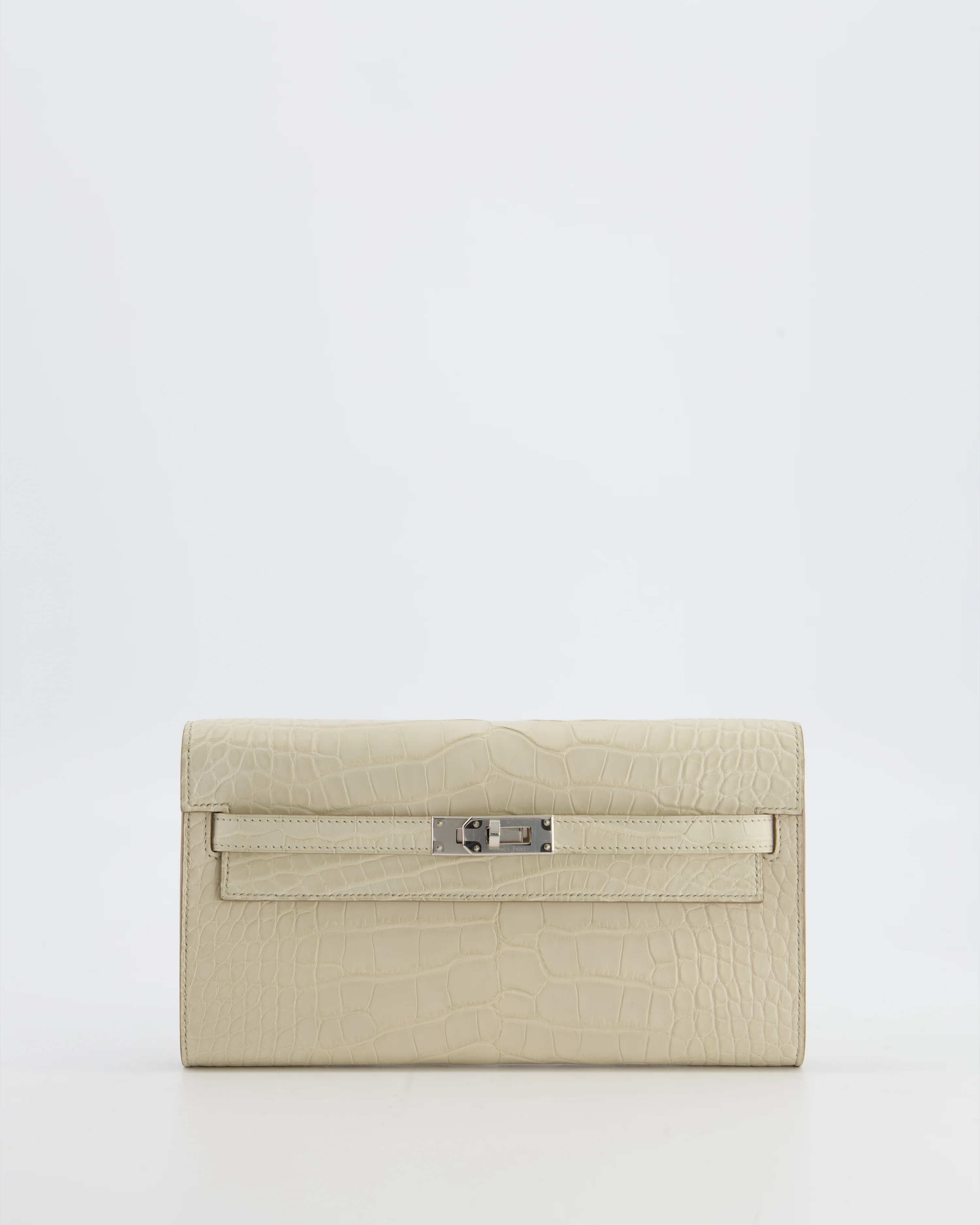 Hermès Kelly To Go Bag in Beton Alligator Mississippiensis Leather with Palladium Hardware - Image 10