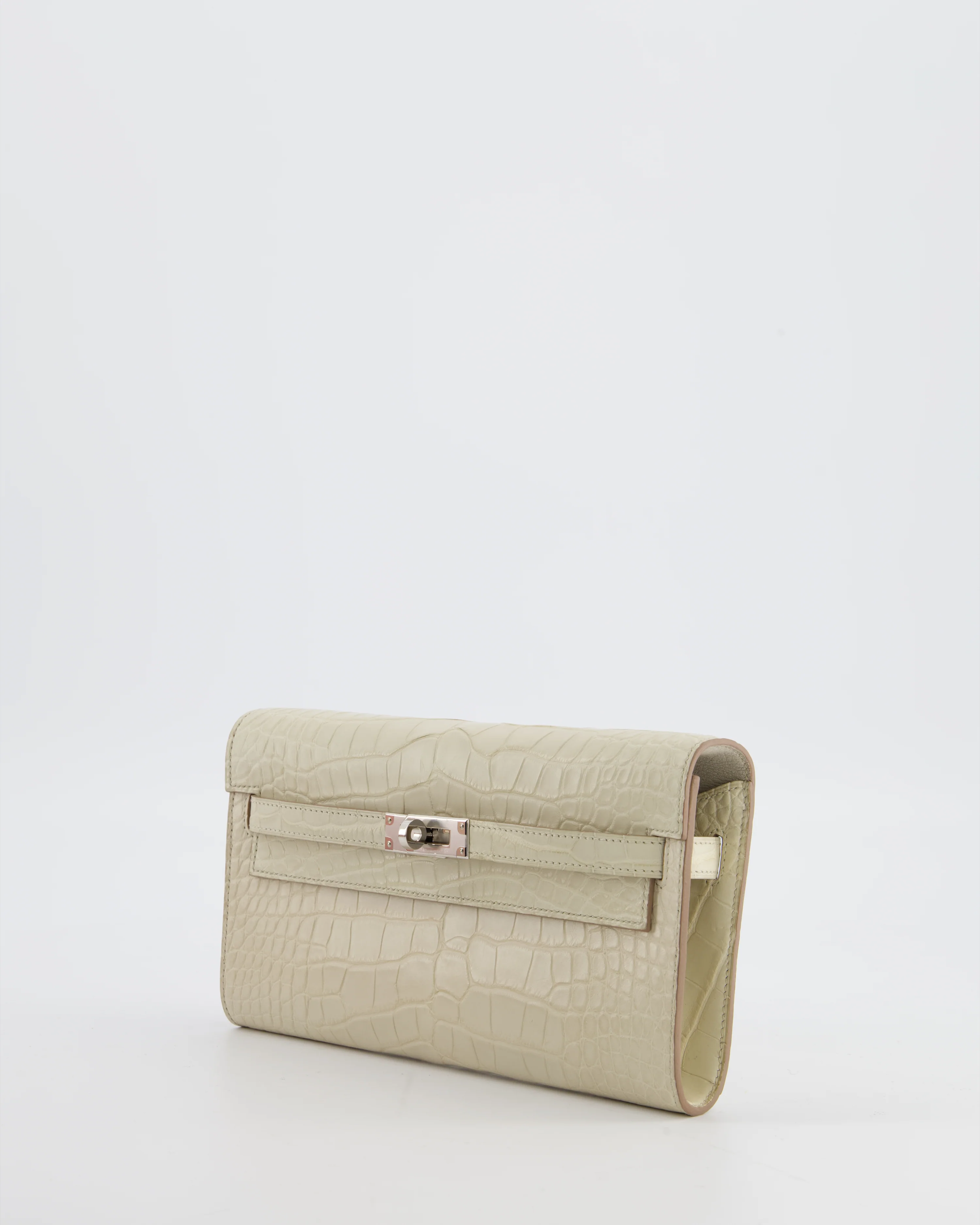 Hermès Kelly To Go Bag in Beton Alligator Mississippiensis Leather with Palladium Hardware - Image 12