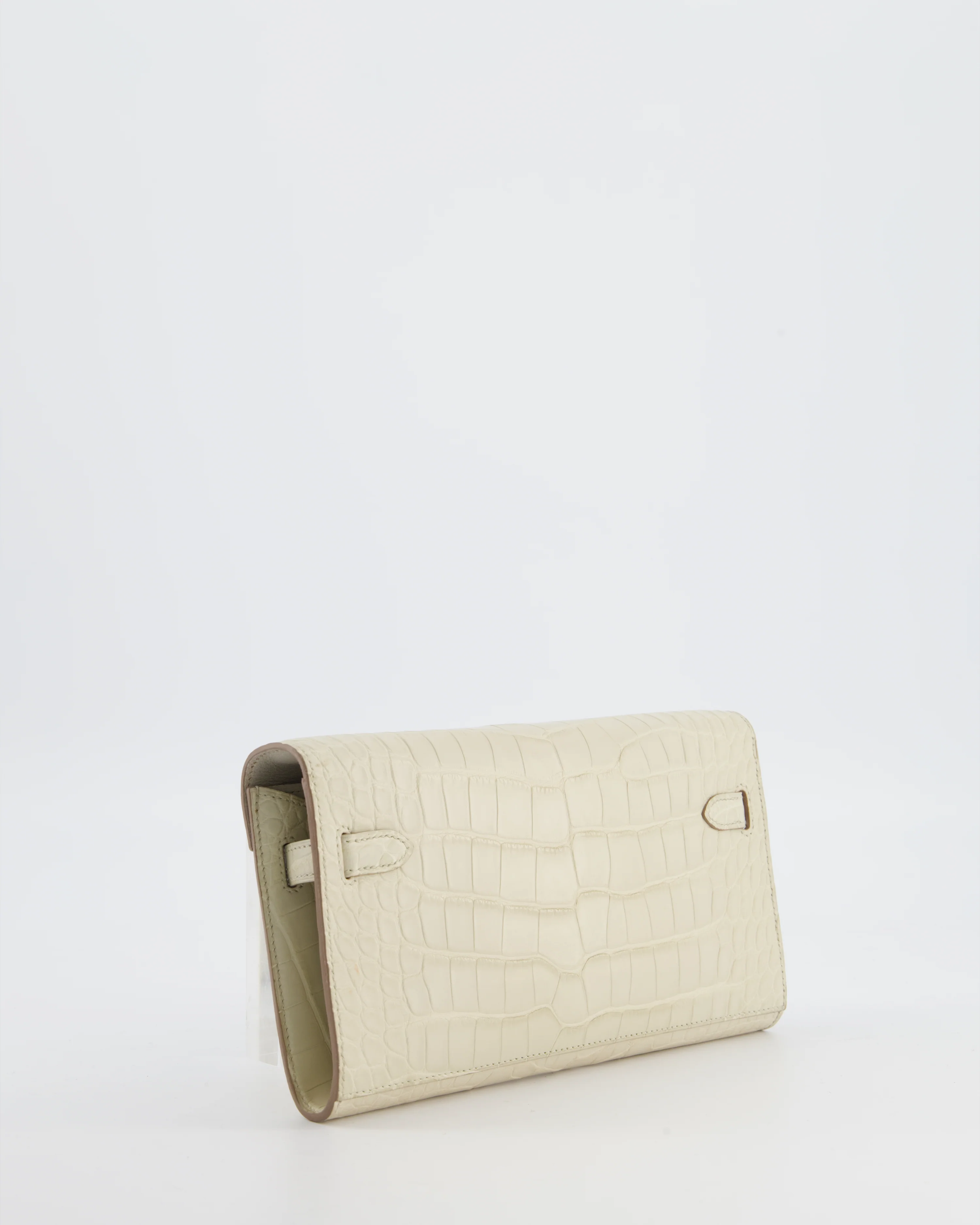 Hermès Kelly To Go Bag in Beton Alligator Mississippiensis Leather with Palladium Hardware - Image 16